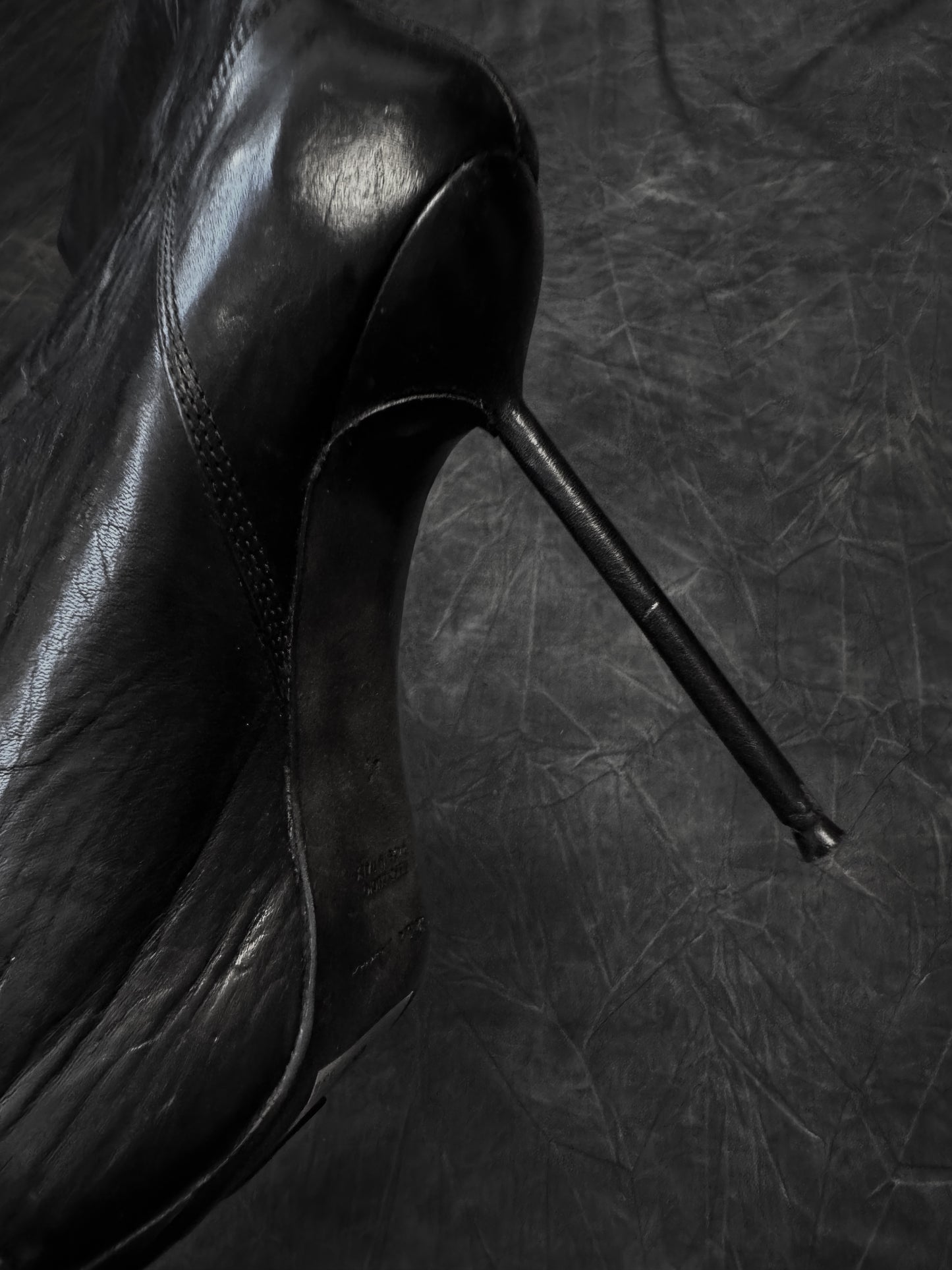 Rick Owens Leather Wide Toe High Heels