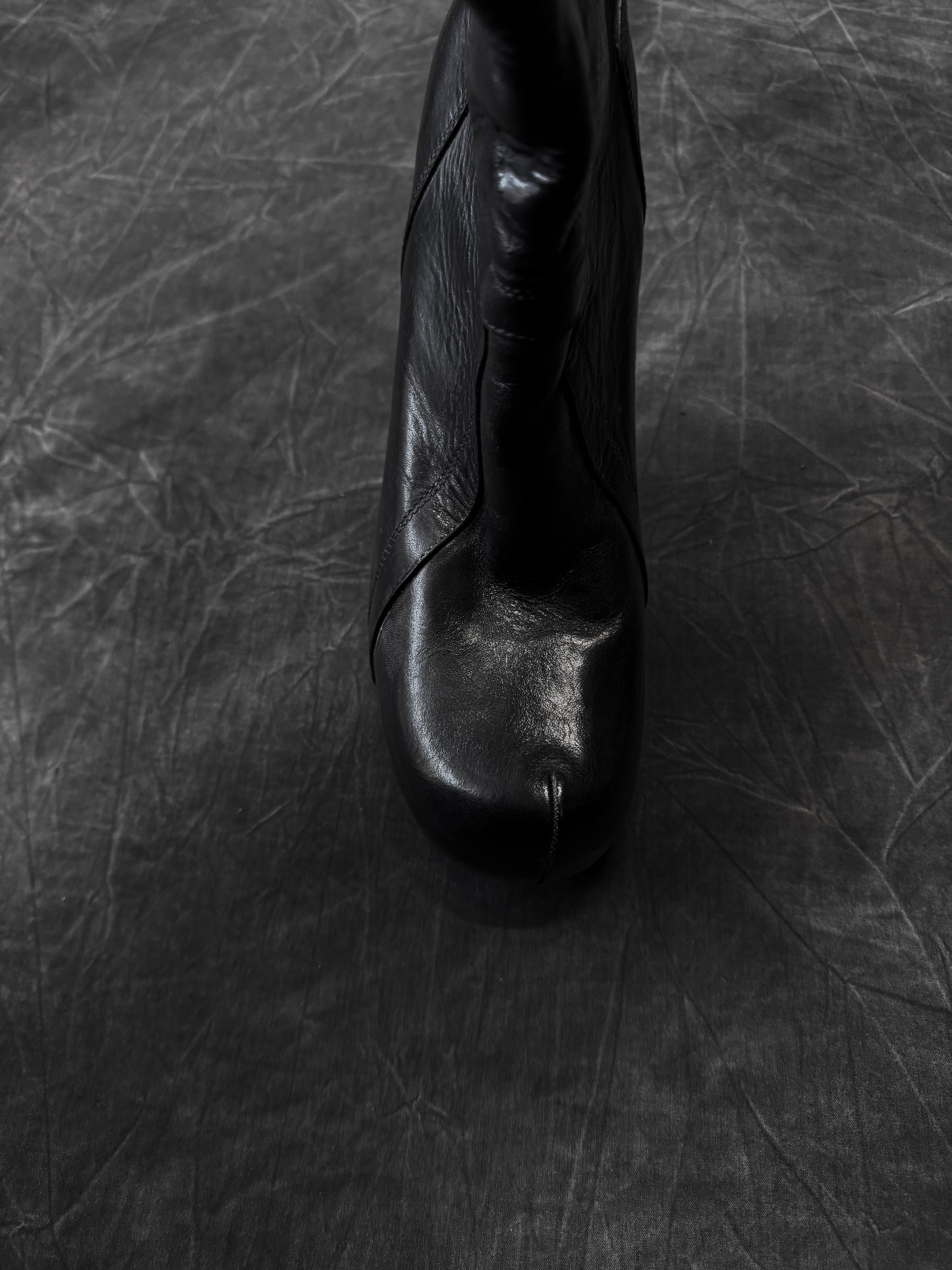 Rick Owens Leather Wide Toe High Heels