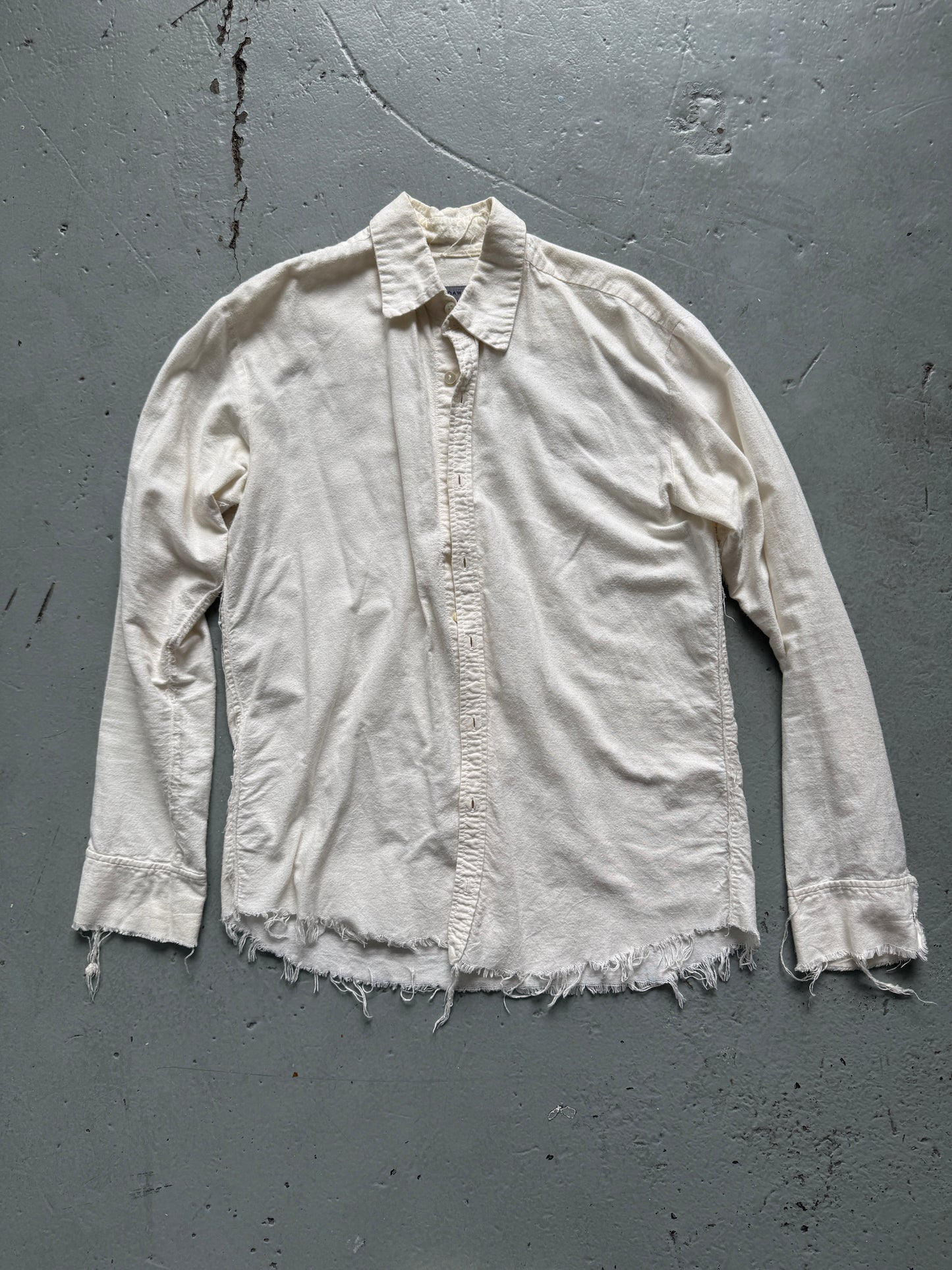 elena dawson fray hem shirt