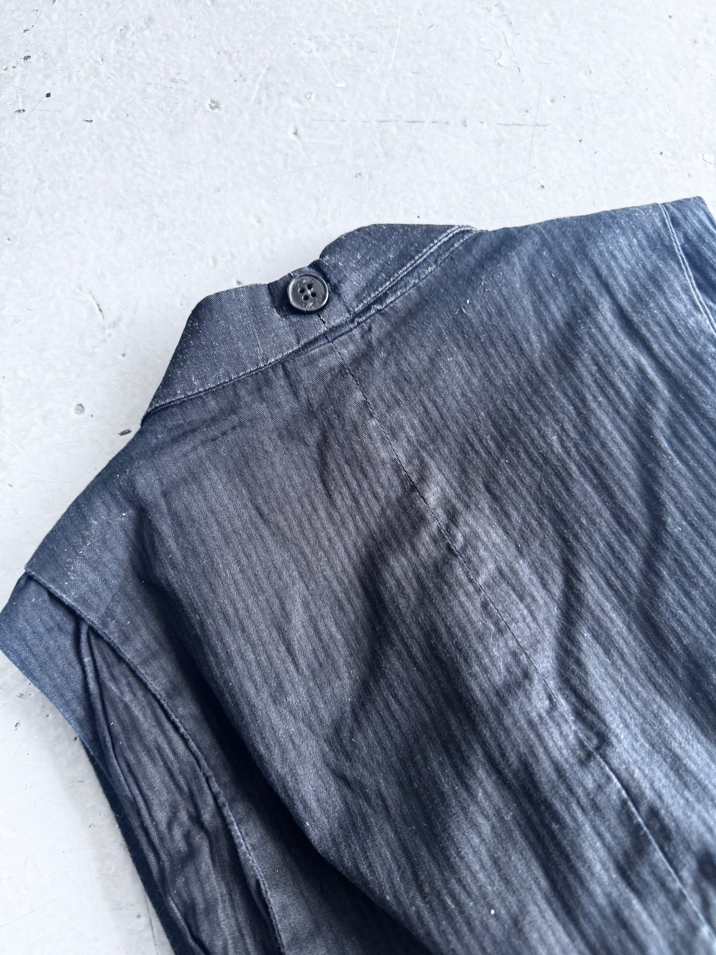 all saints distress detail waistcoat