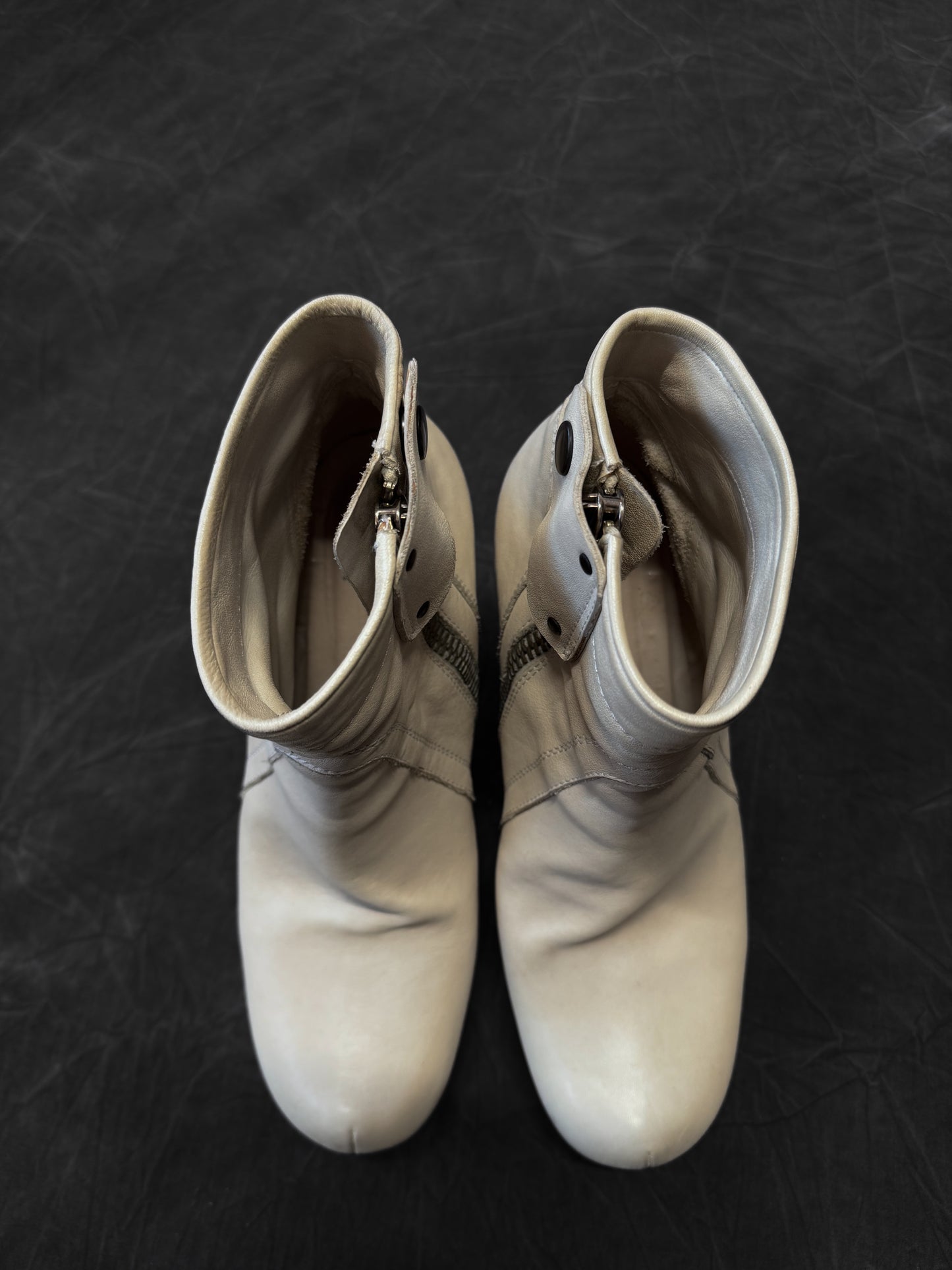Rick Owens Moto Wedge Ankle Boots