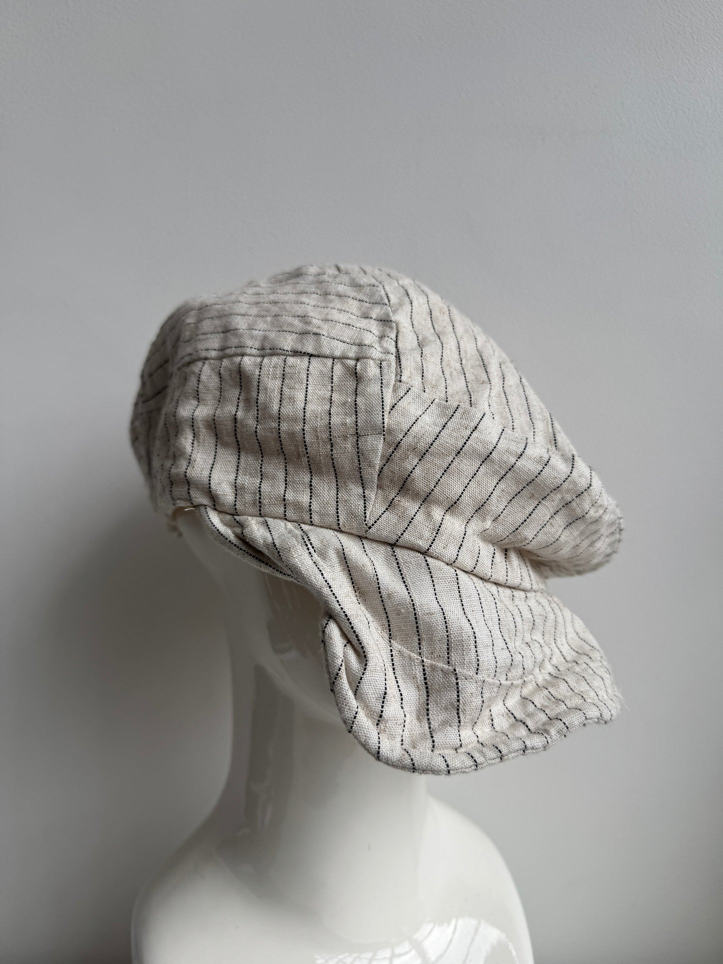 japanese linen casquette hat wired brim