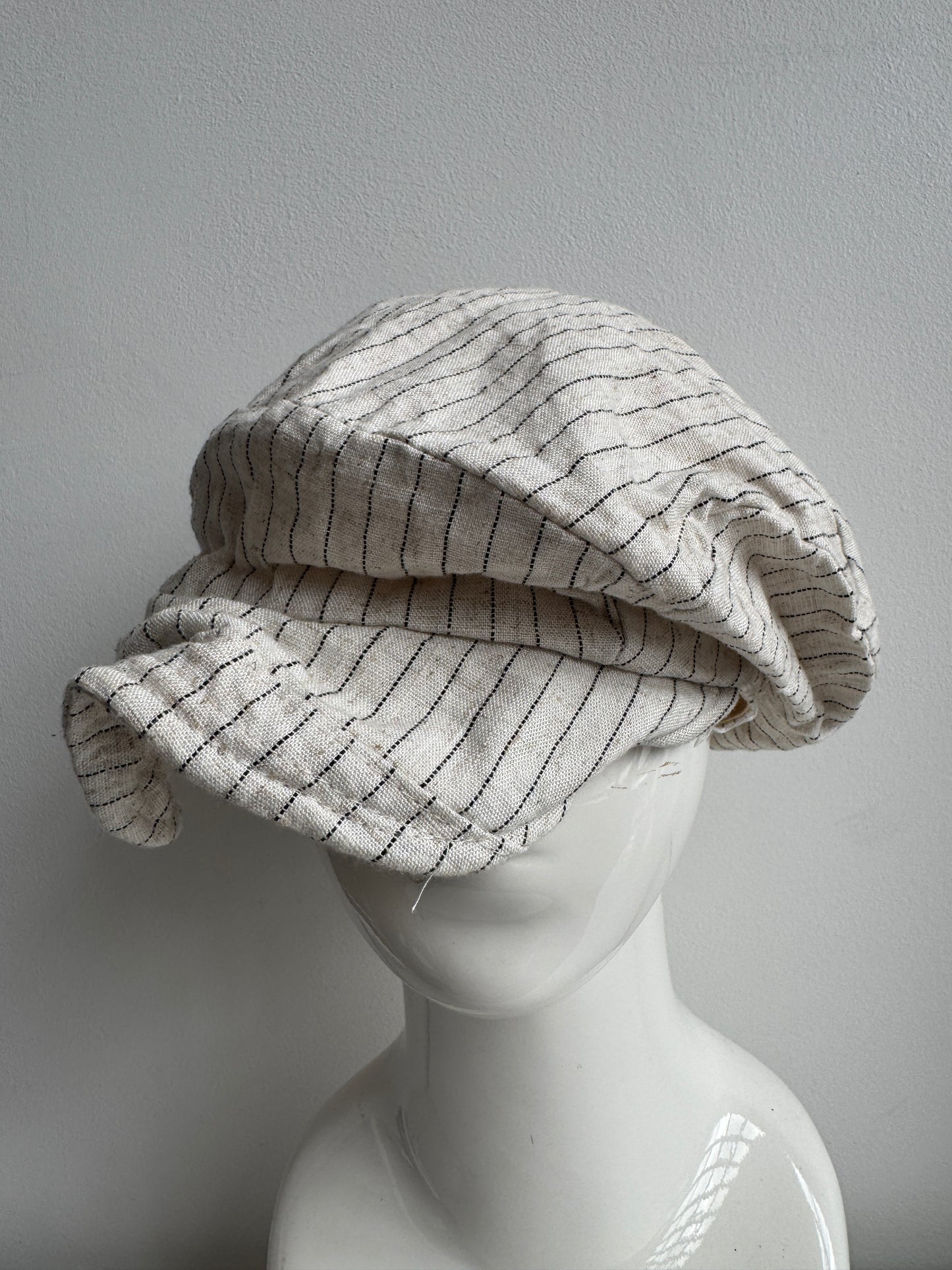 japanese linen casquette hat wired brim