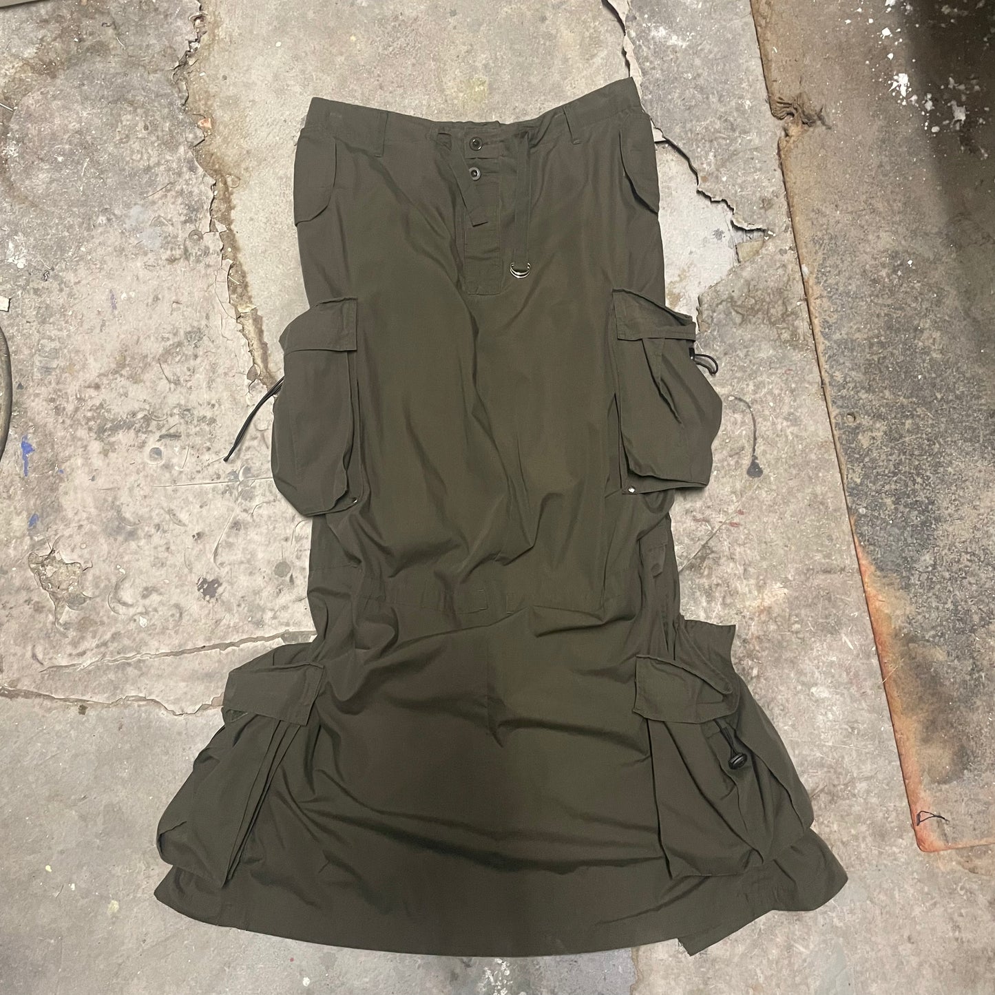 Vintage Military Style Cargo Raver Skirt