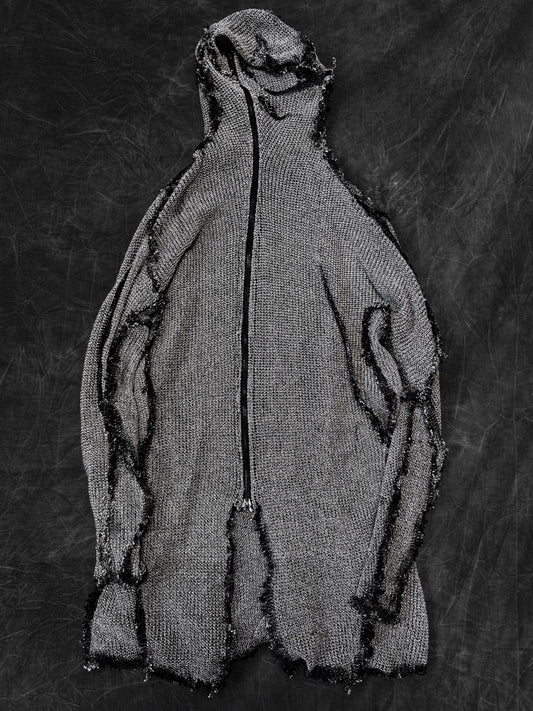 Leon Emanuel Blanck Press Latex Seam Distortion Ninja Hoodie