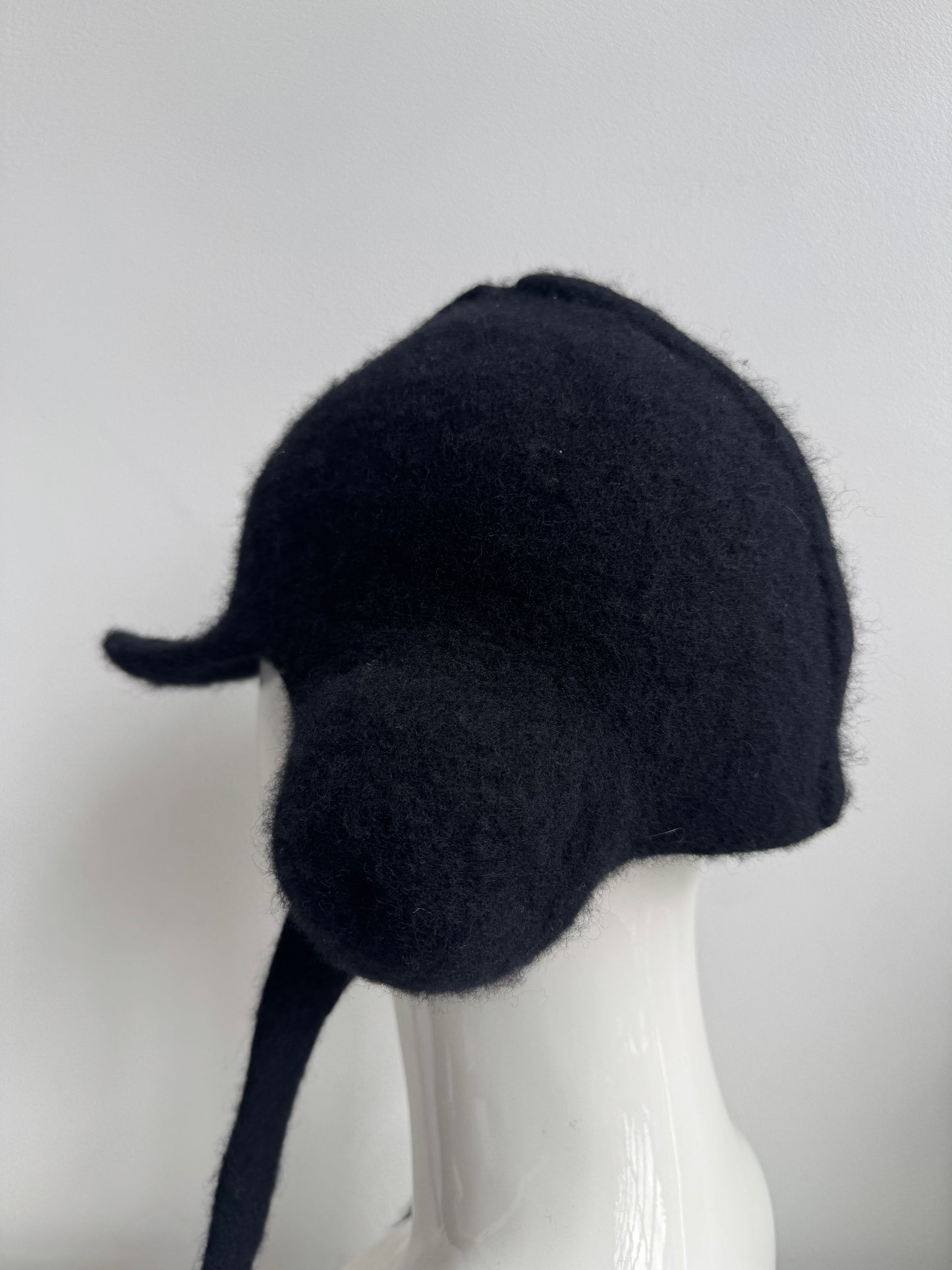 yuji yamada felt wool ear flap aviator hat