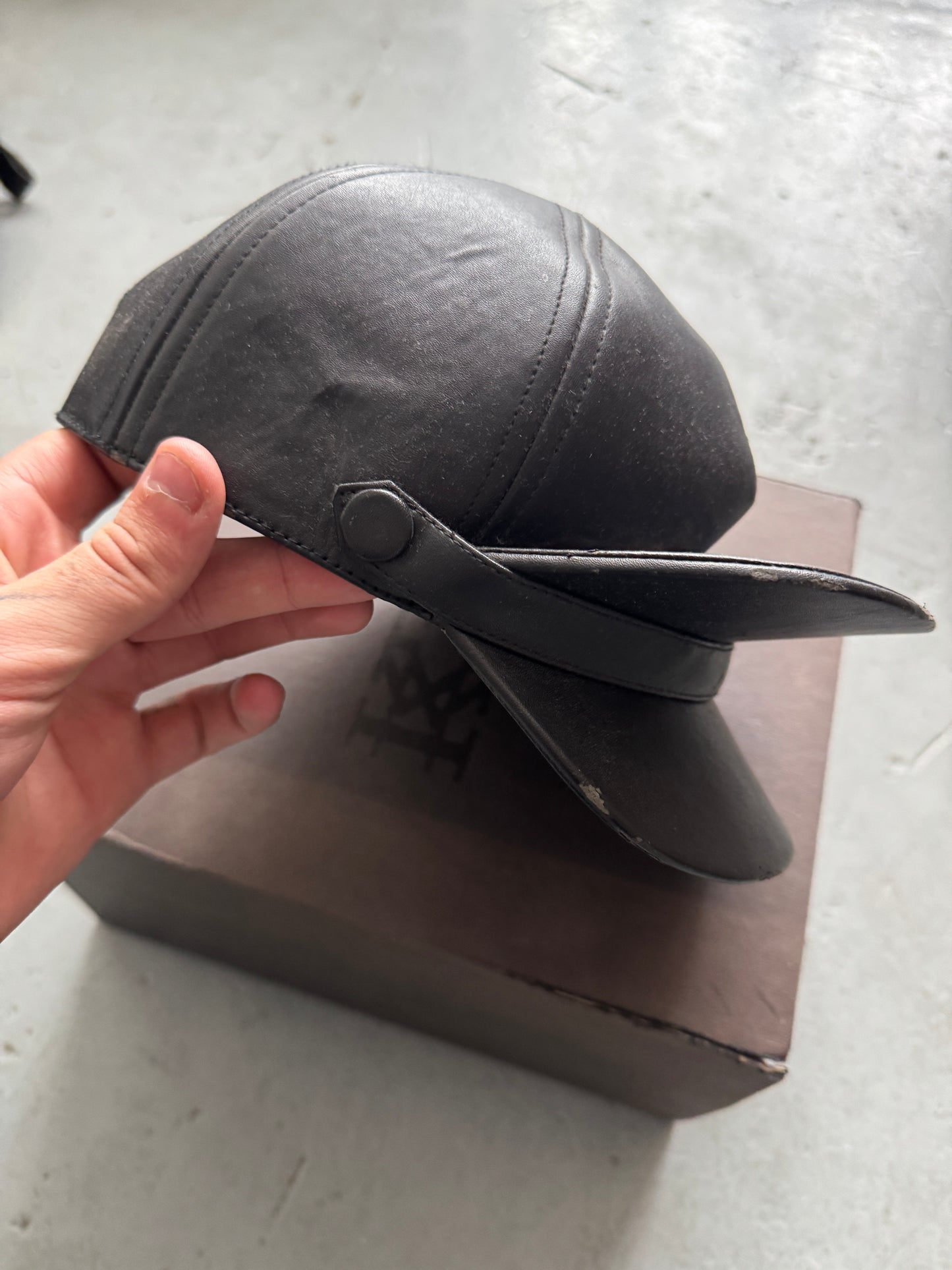 K`TZ double brim leather hat