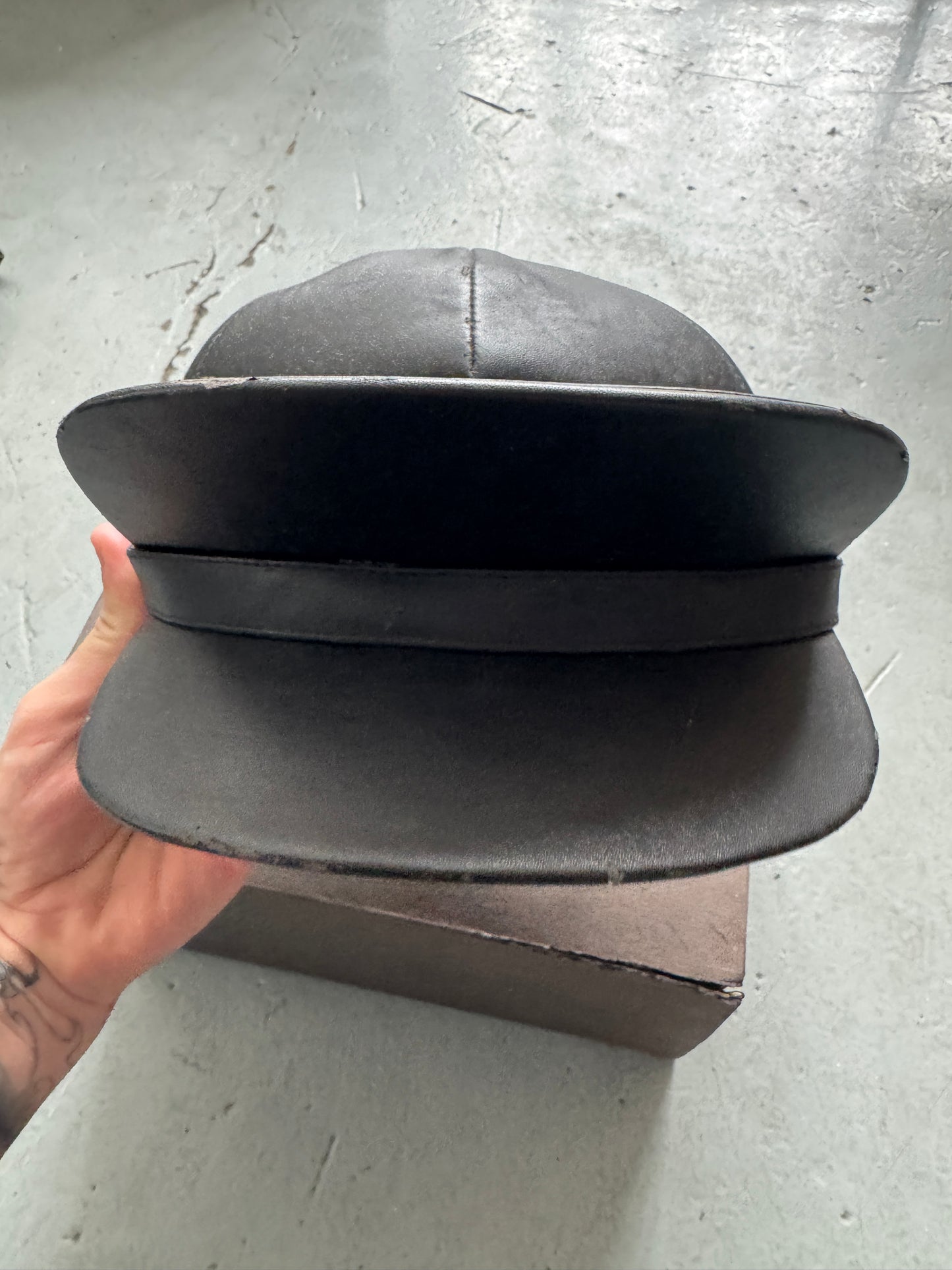 K`TZ double brim leather hat