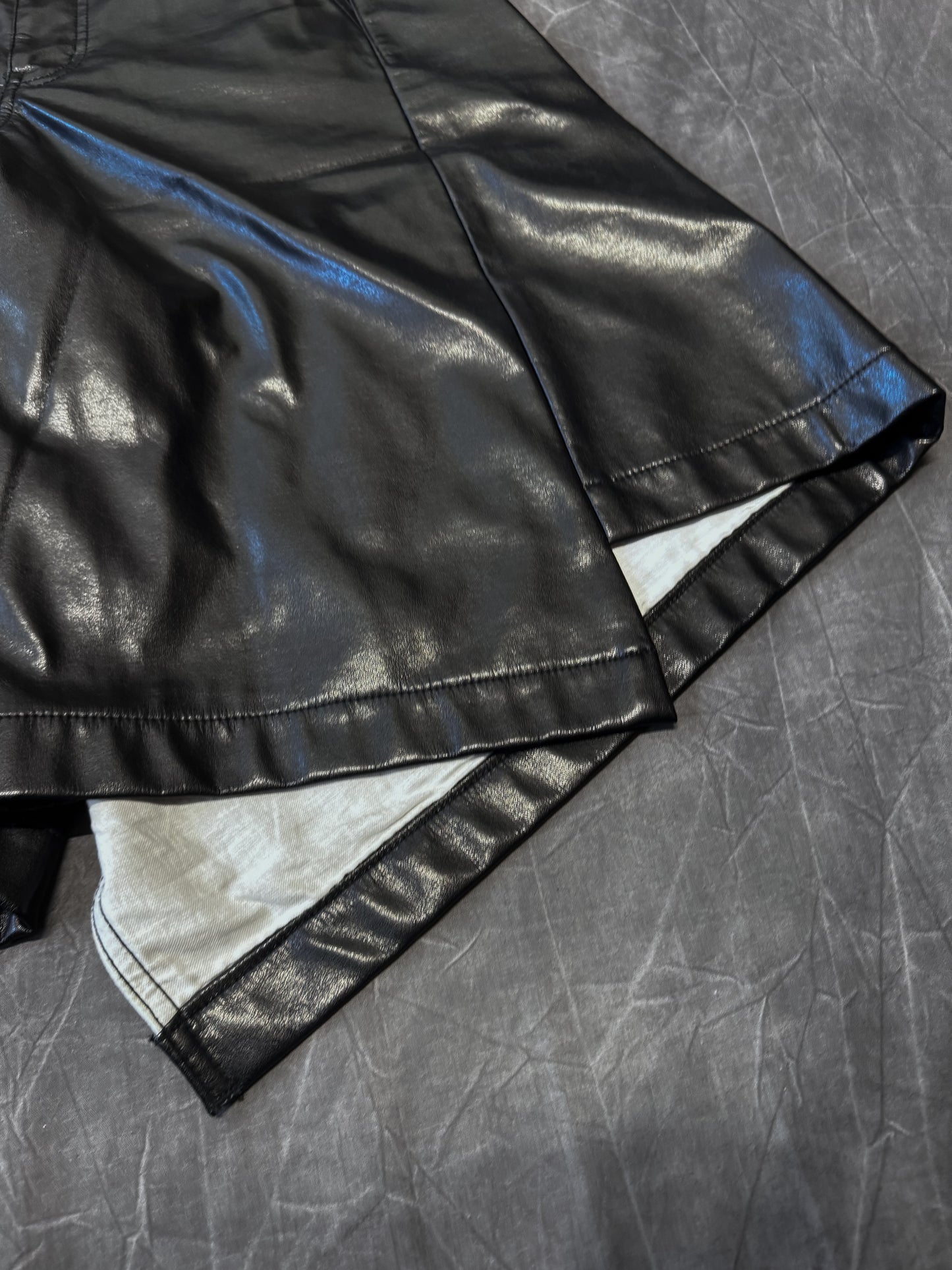 Comme Des Garcons Homme Plus AW15 Faux Leather Twisted Shorts
