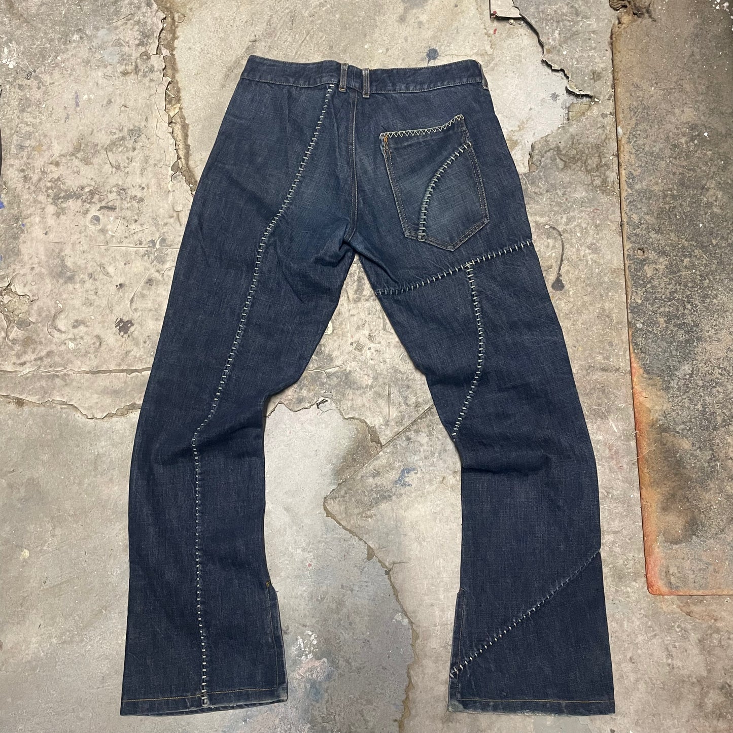 Andrew Mackenzie Chain Seam Flared Jeans