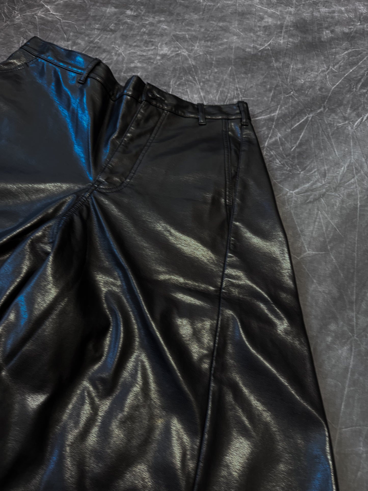 Comme Des Garcons Homme Plus AW15 Faux Leather Twisted Shorts