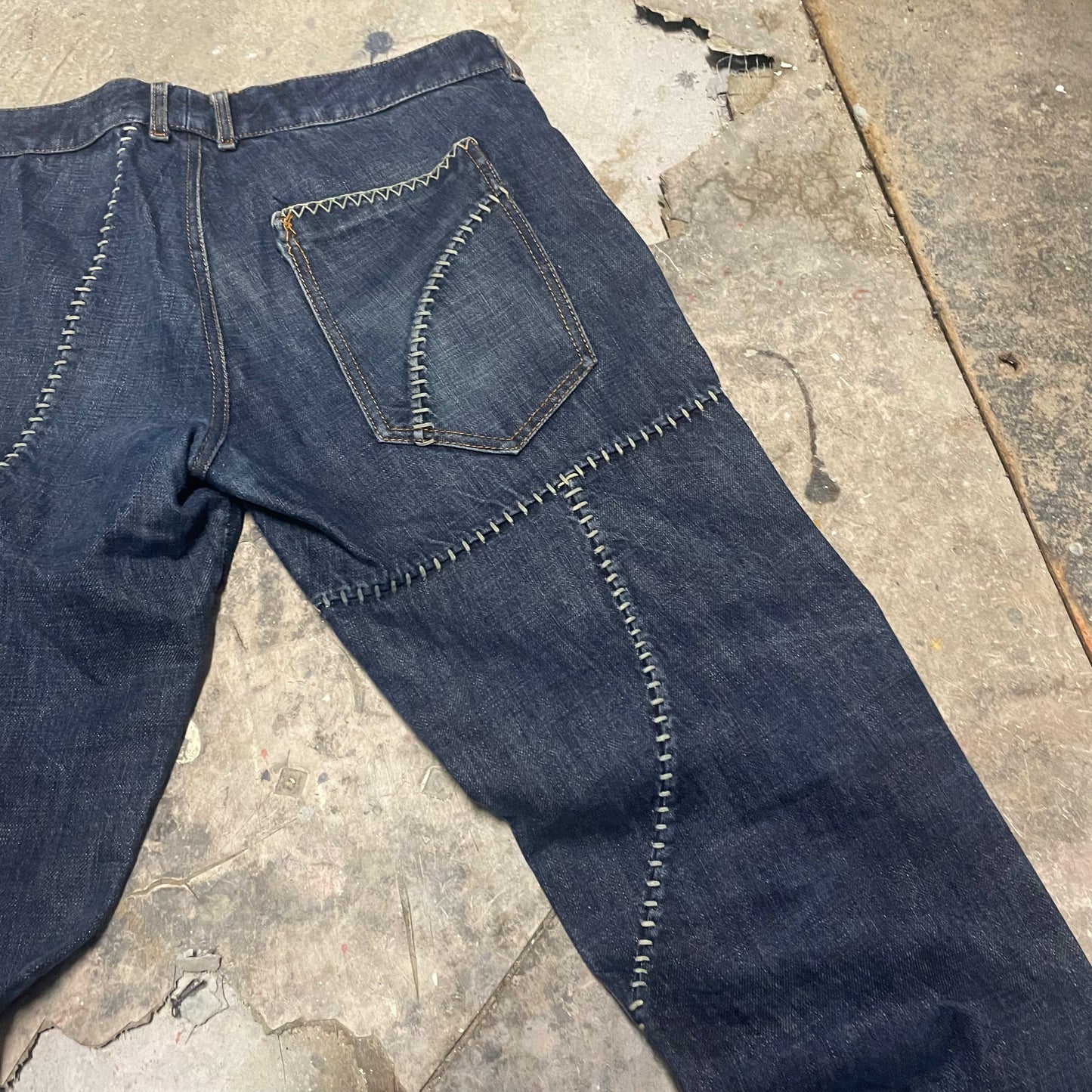 Andrew Mackenzie Chain Seam Flared Jeans