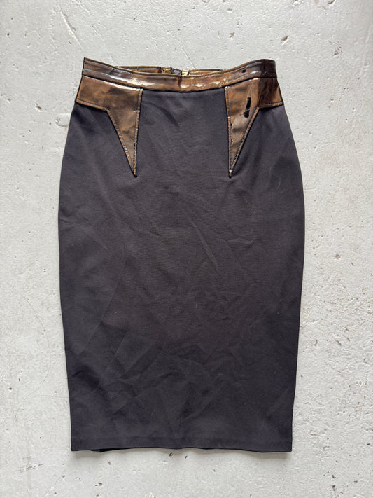 givenchy pvc spike pencil skirt