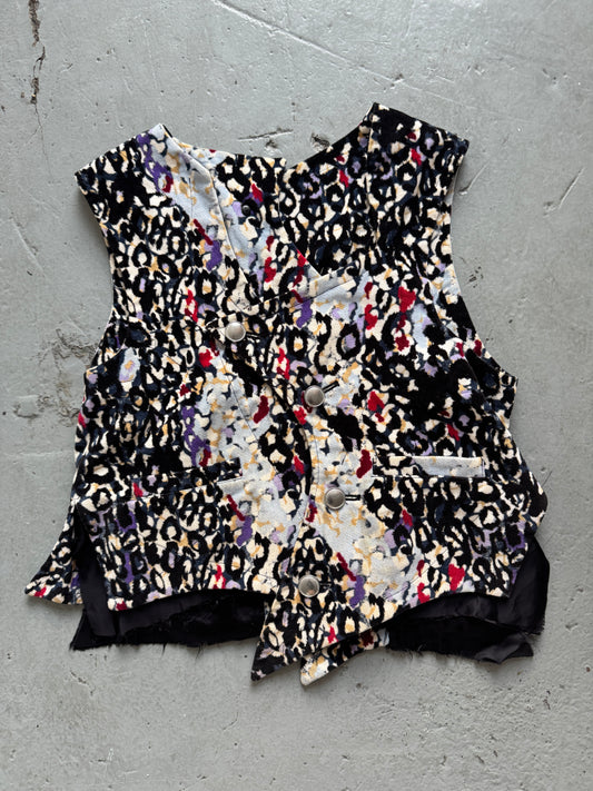 sulvam reversible leopard vest