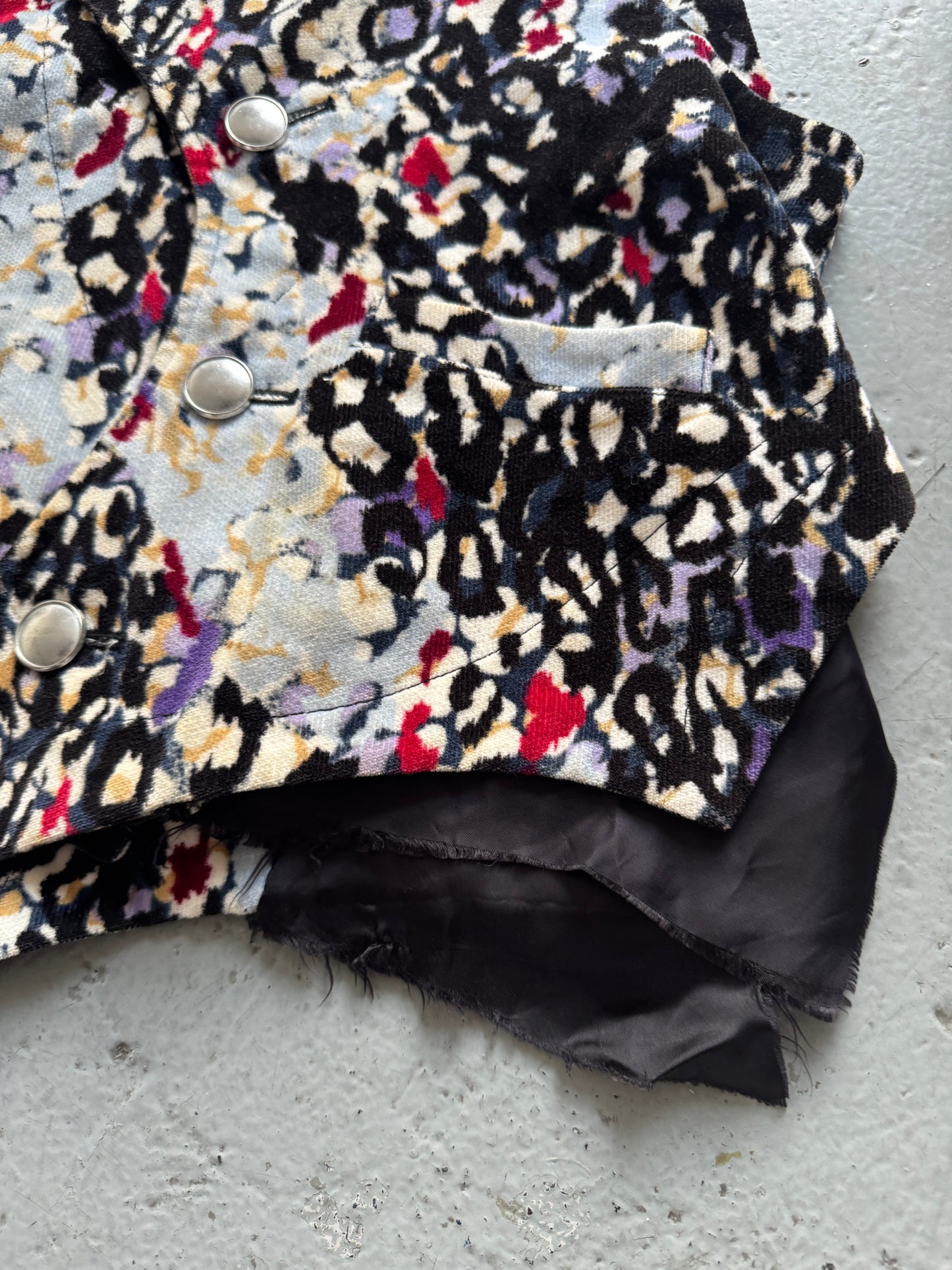 sulvam reversible leopard vest