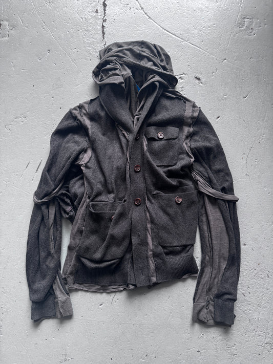 Kai Ghattaura Deconstructed Knit Hoodie