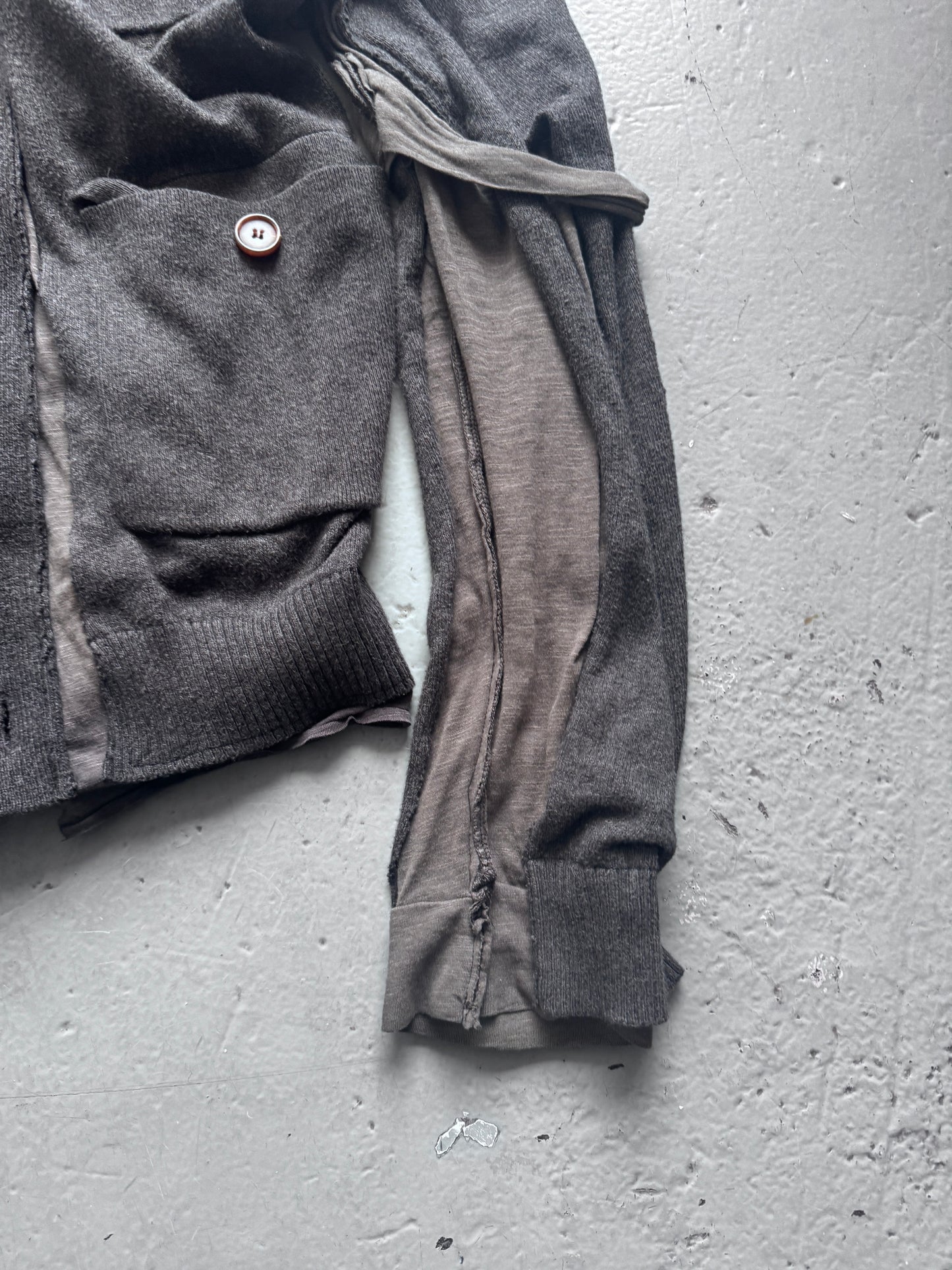 Kai Ghattaura Deconstructed Knit Hoodie