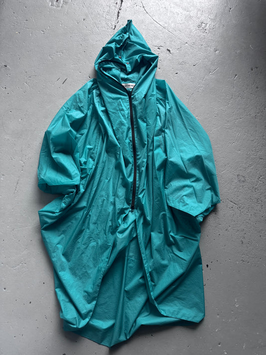 Issey Miyake Buttoned Point Hood Cape Coat