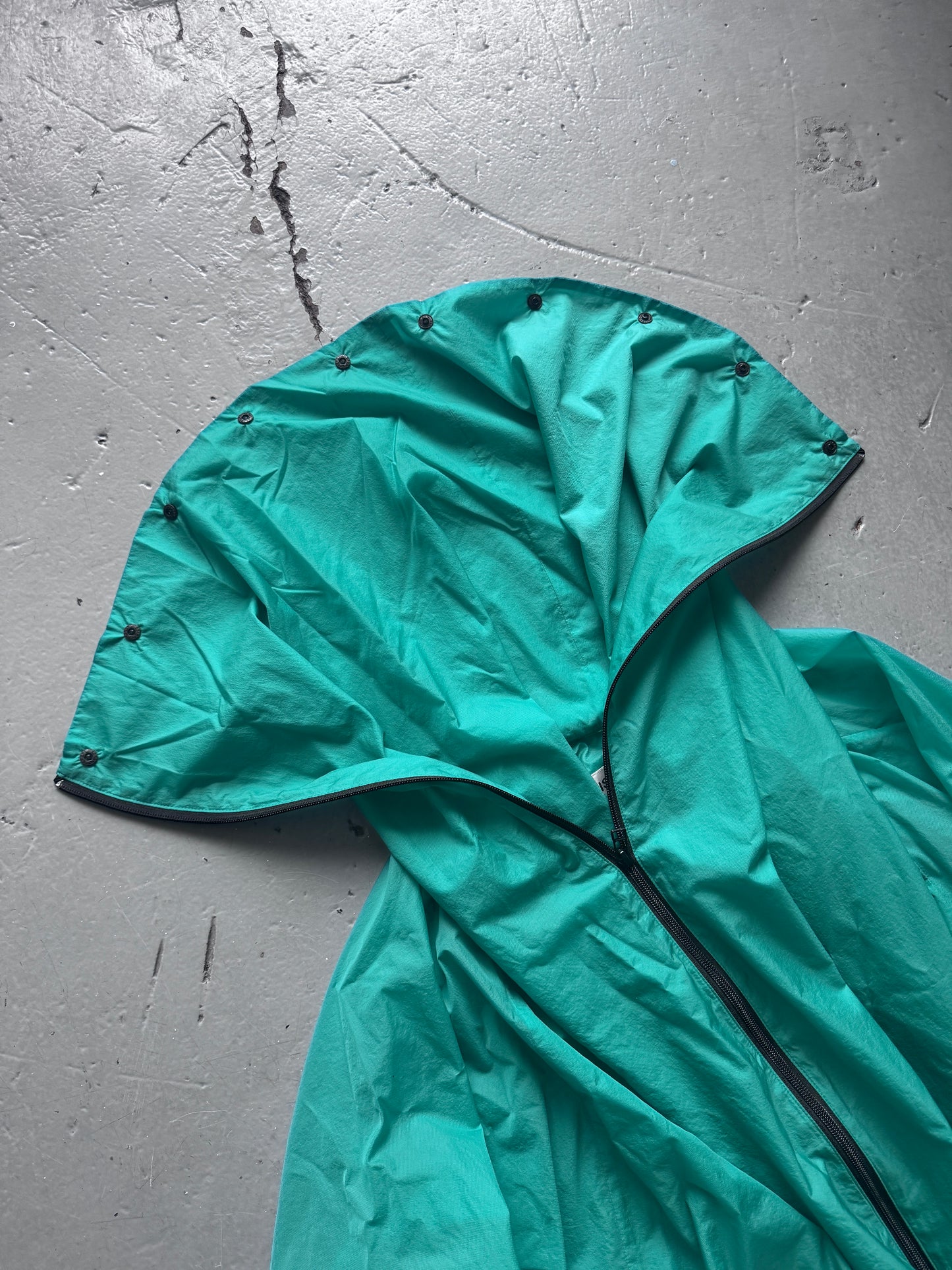 Issey Miyake Buttoned Point Hood Cape Coat