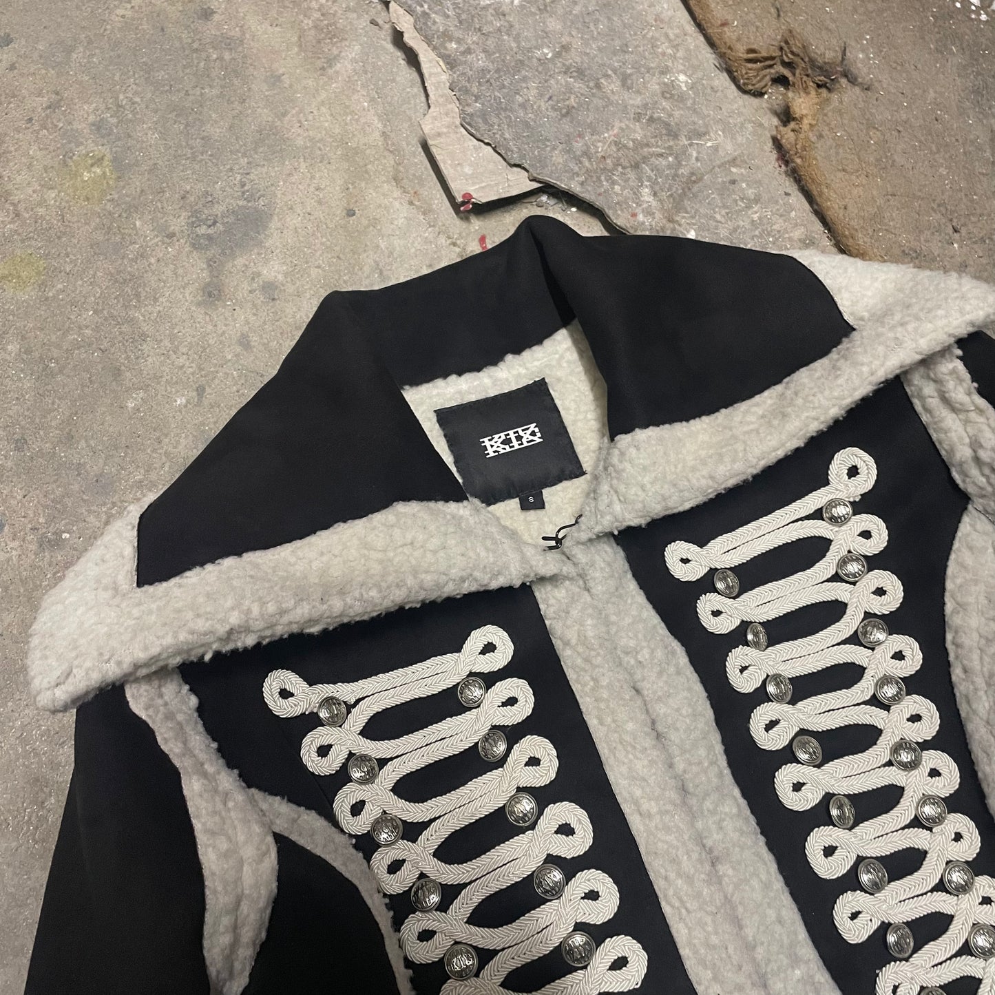 KTZ Shearling Napoleon Wing Collared Jacket