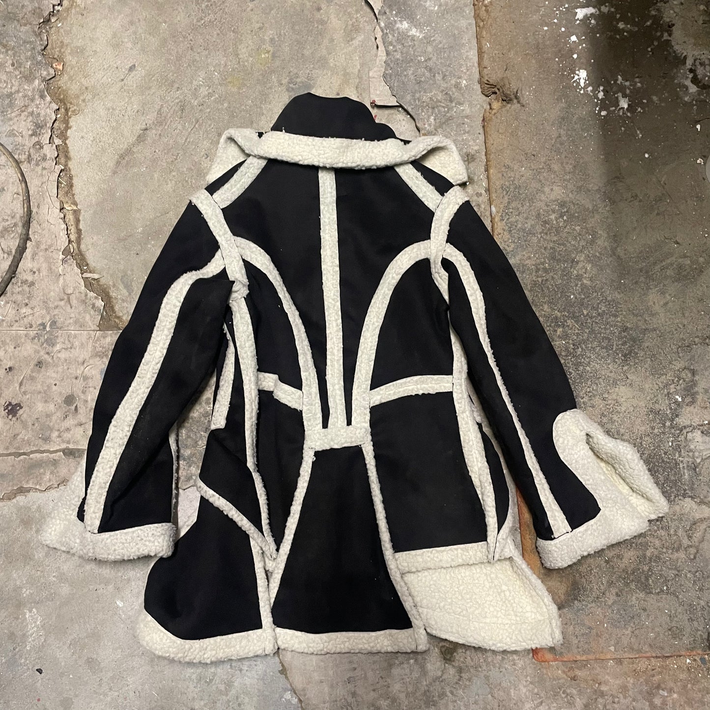 KTZ Shearling Napoleon Wing Collared Jacket