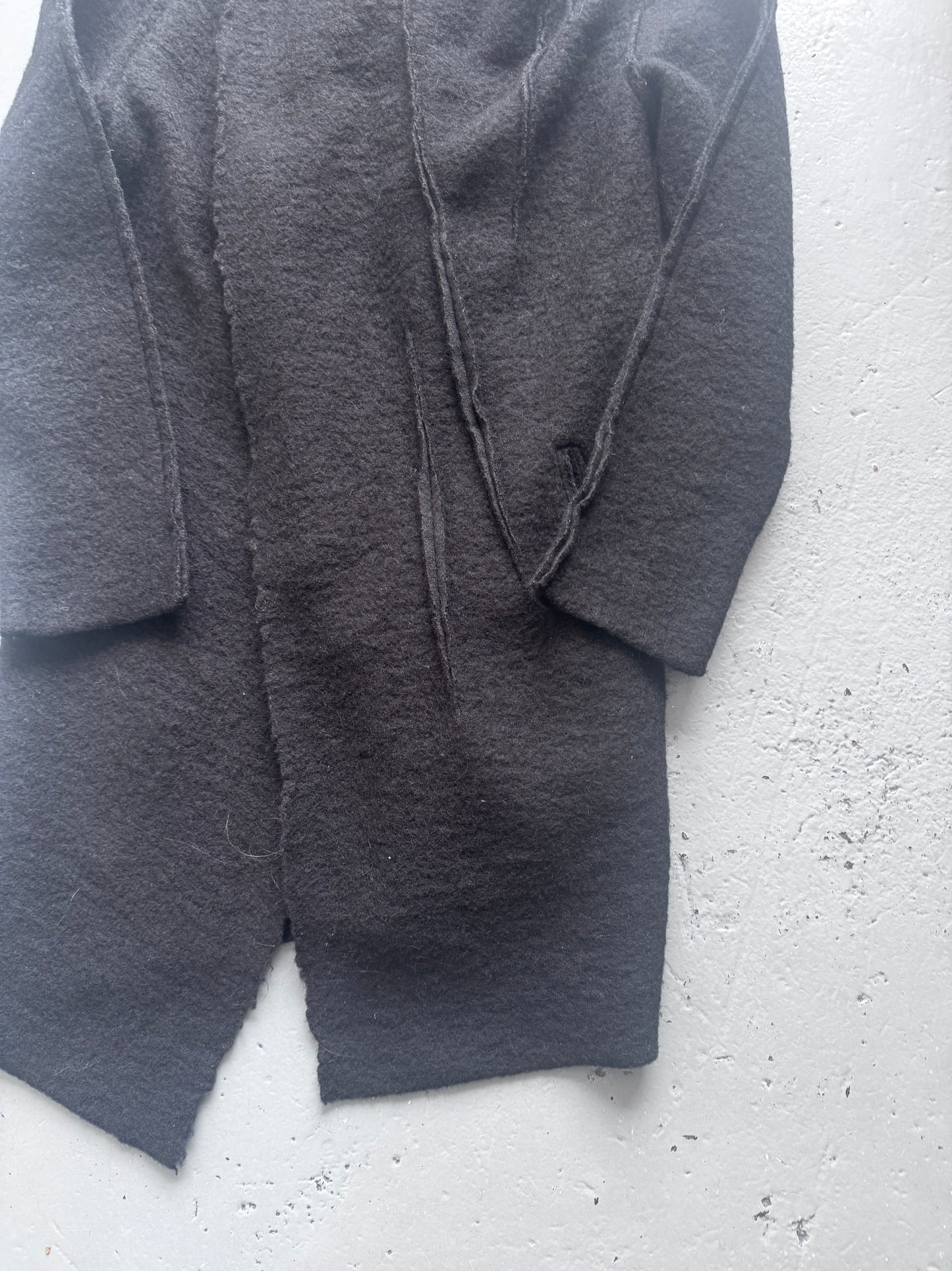 Simona Tagliaferri Thick Wool Buttoned Hoodie