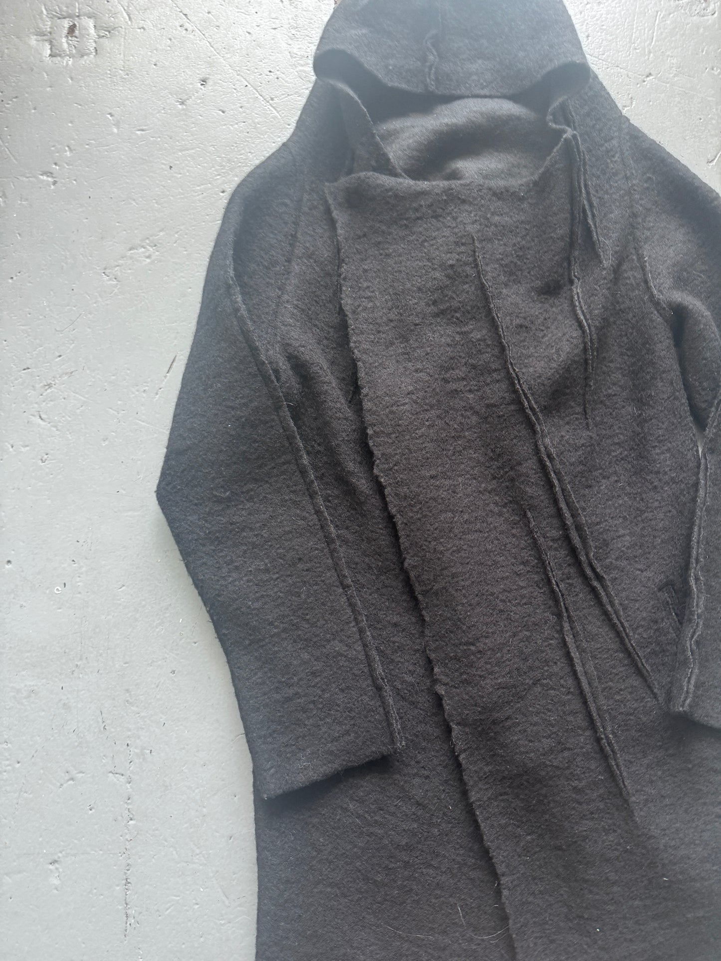 Simona Tagliaferri Thick Wool Buttoned Hoodie