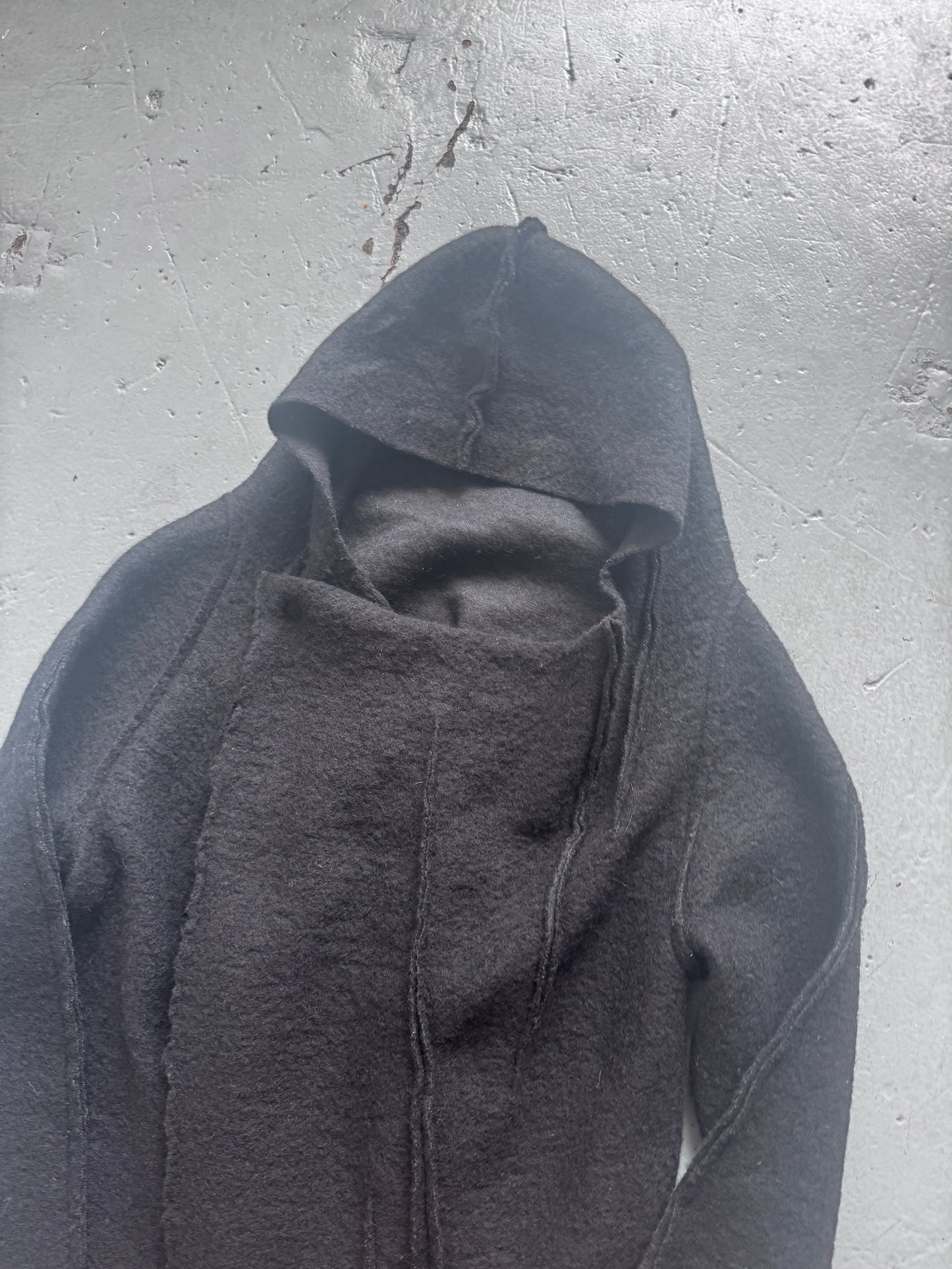 Simona Tagliaferri Thick Wool Buttoned Hoodie