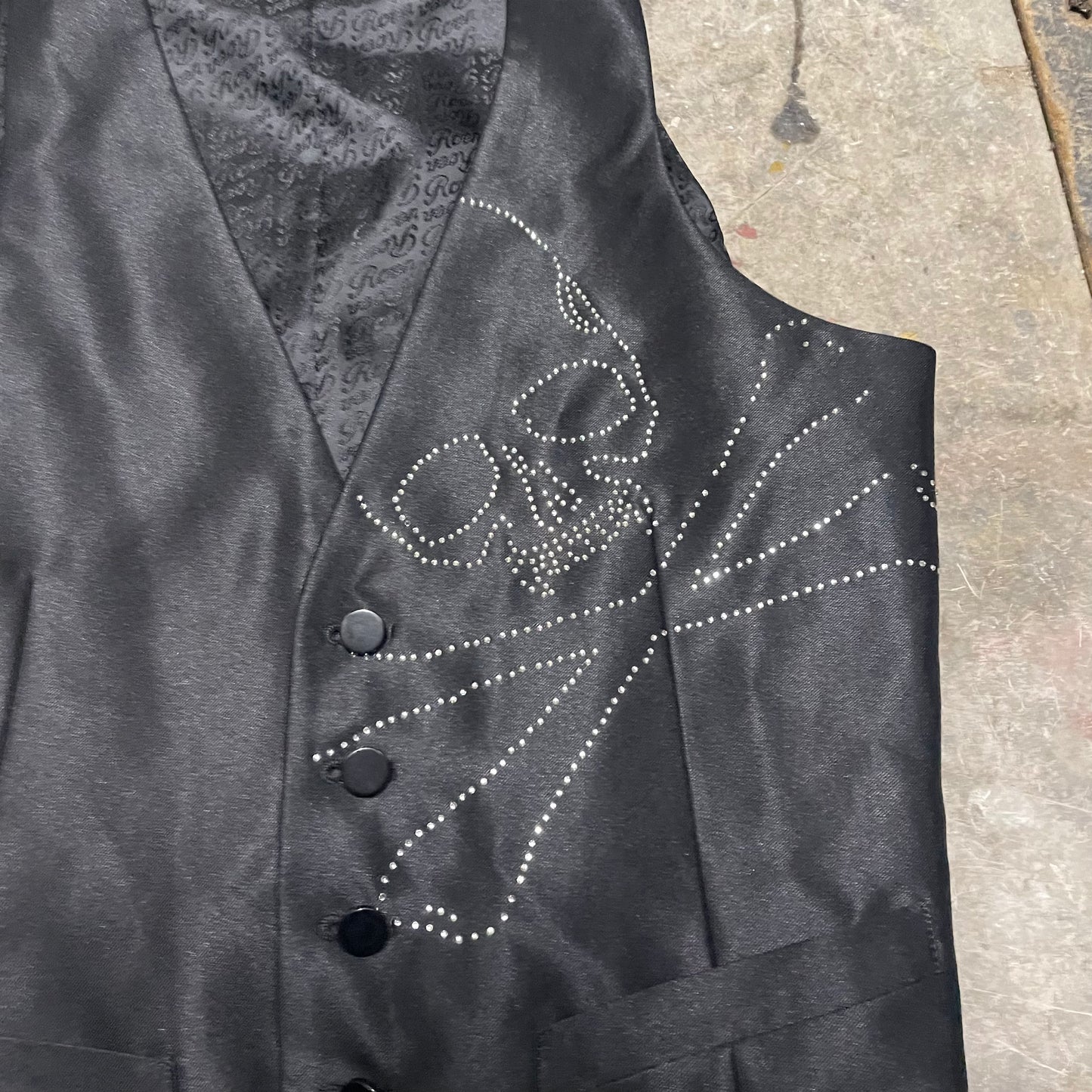 Roen x Semantic Design Diamante Skull Waistcoat