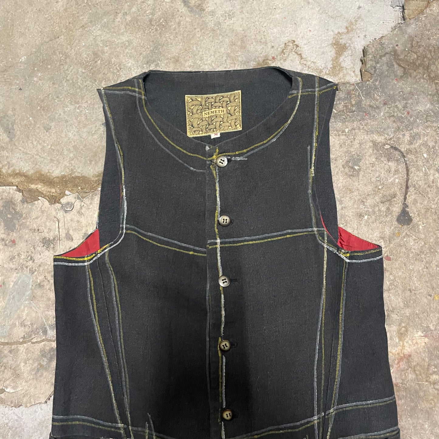 Christopher Nemeth Paint Seam Waistcoat