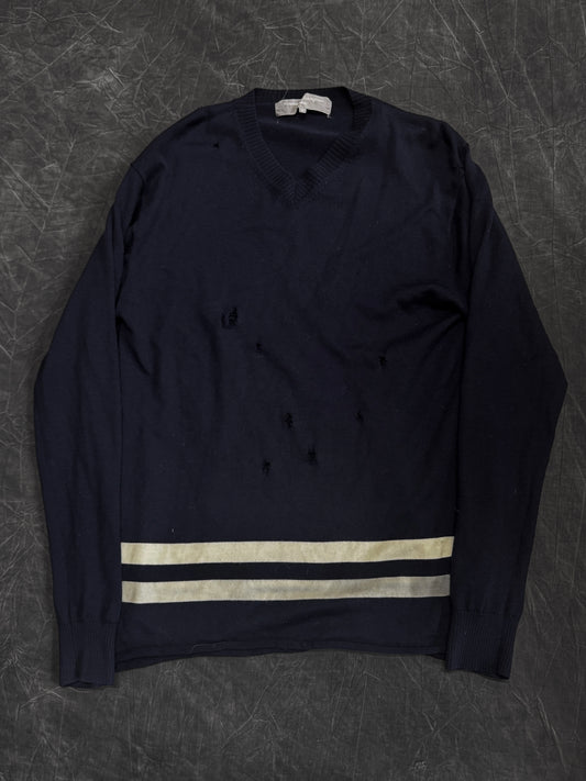 Comme Des Garcons Homme Distressed Knit Jumper