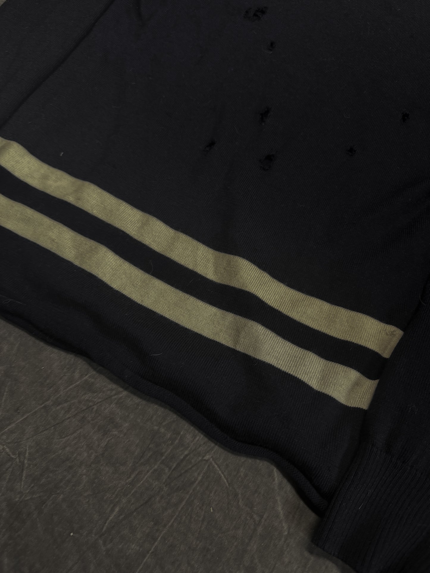 Comme Des Garcons Homme Distressed Knit Jumper