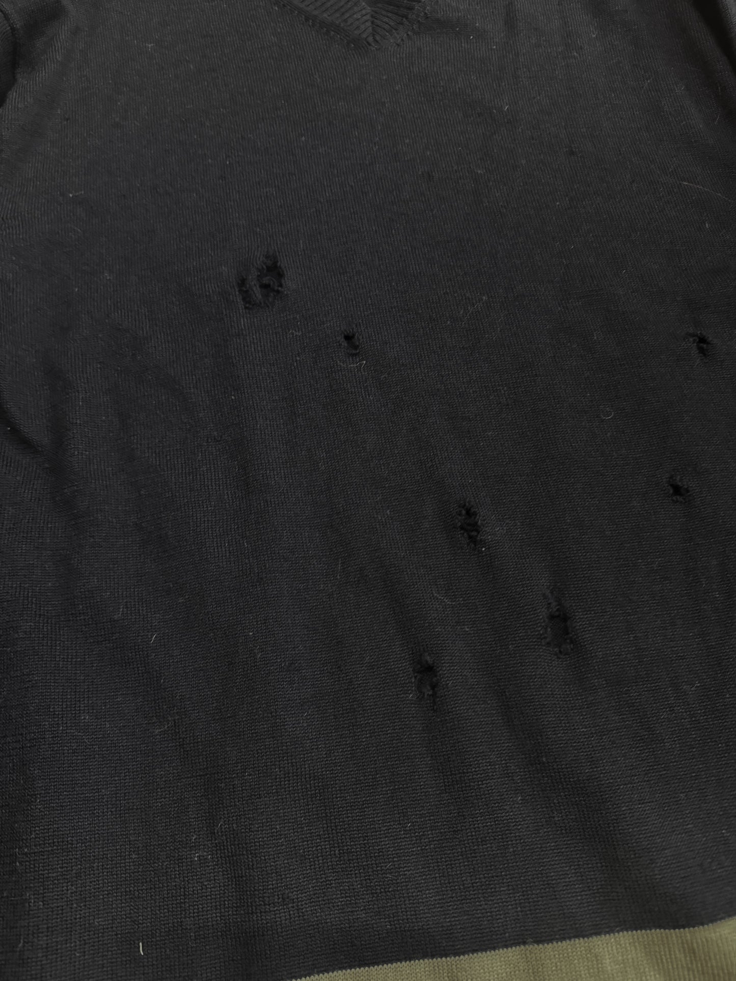 Comme Des Garcons Homme Distressed Knit Jumper