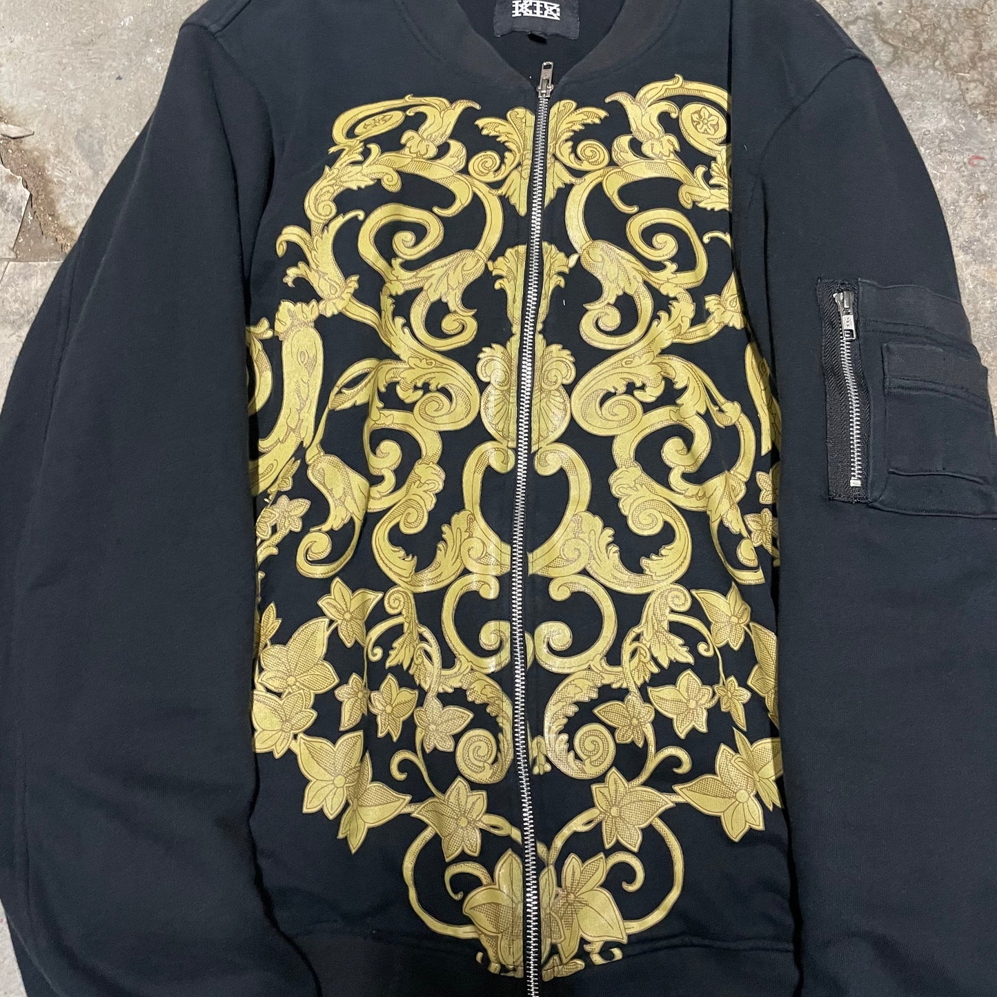 KTZ Glam Printed Cotton Bomber Jacket