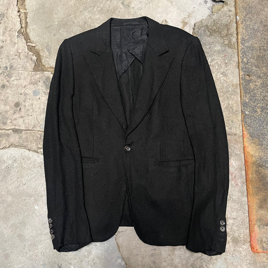 Lad Musician Perforated Wool Weave Blazer