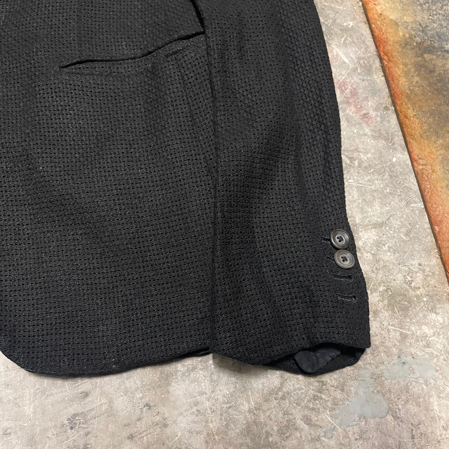 Lad Musician Perforated Wool Weave Blazer