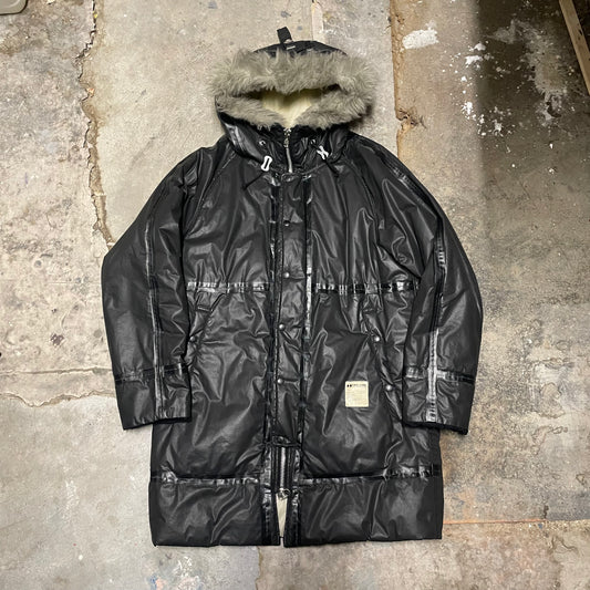 Final Home 90s Taped Seam Fur Hooded Puffer Jacket