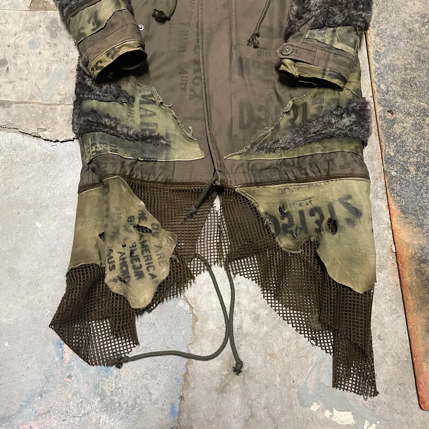 TT Shohei Takamiya Patchwork Raccoon Parka