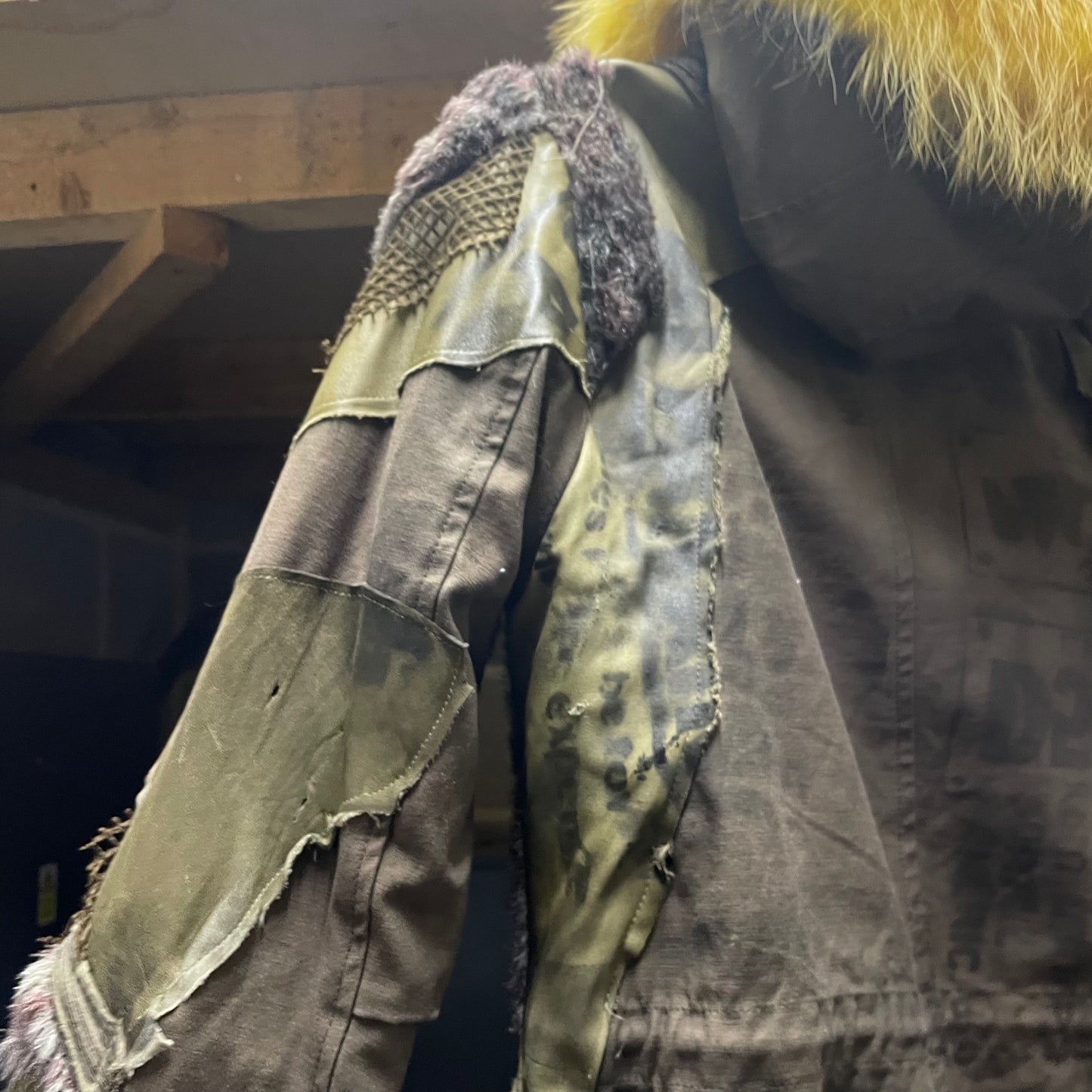 TT Shohei Takamiya Patchwork Raccoon Parka