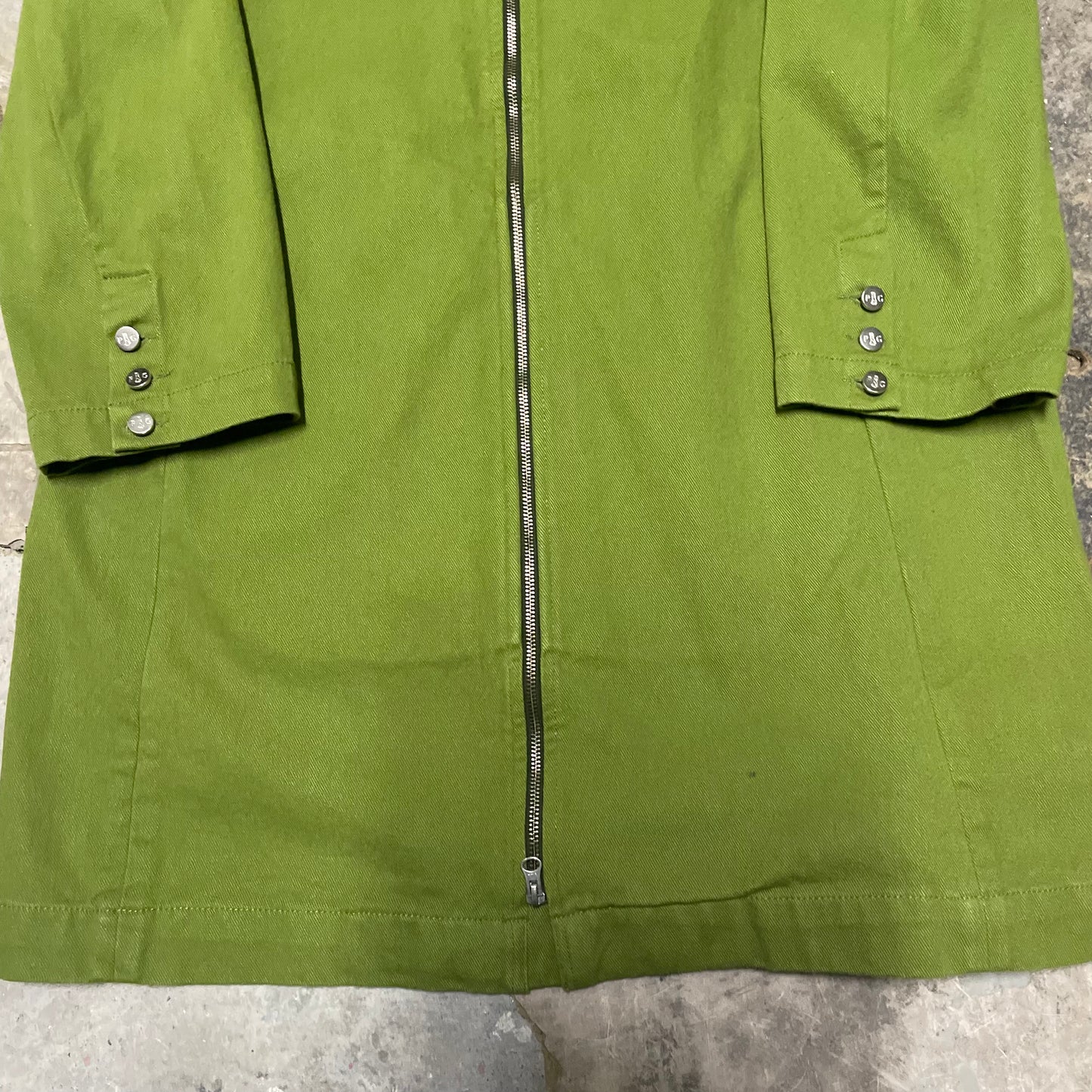 Per Gotesson Green Denim Lab Coat