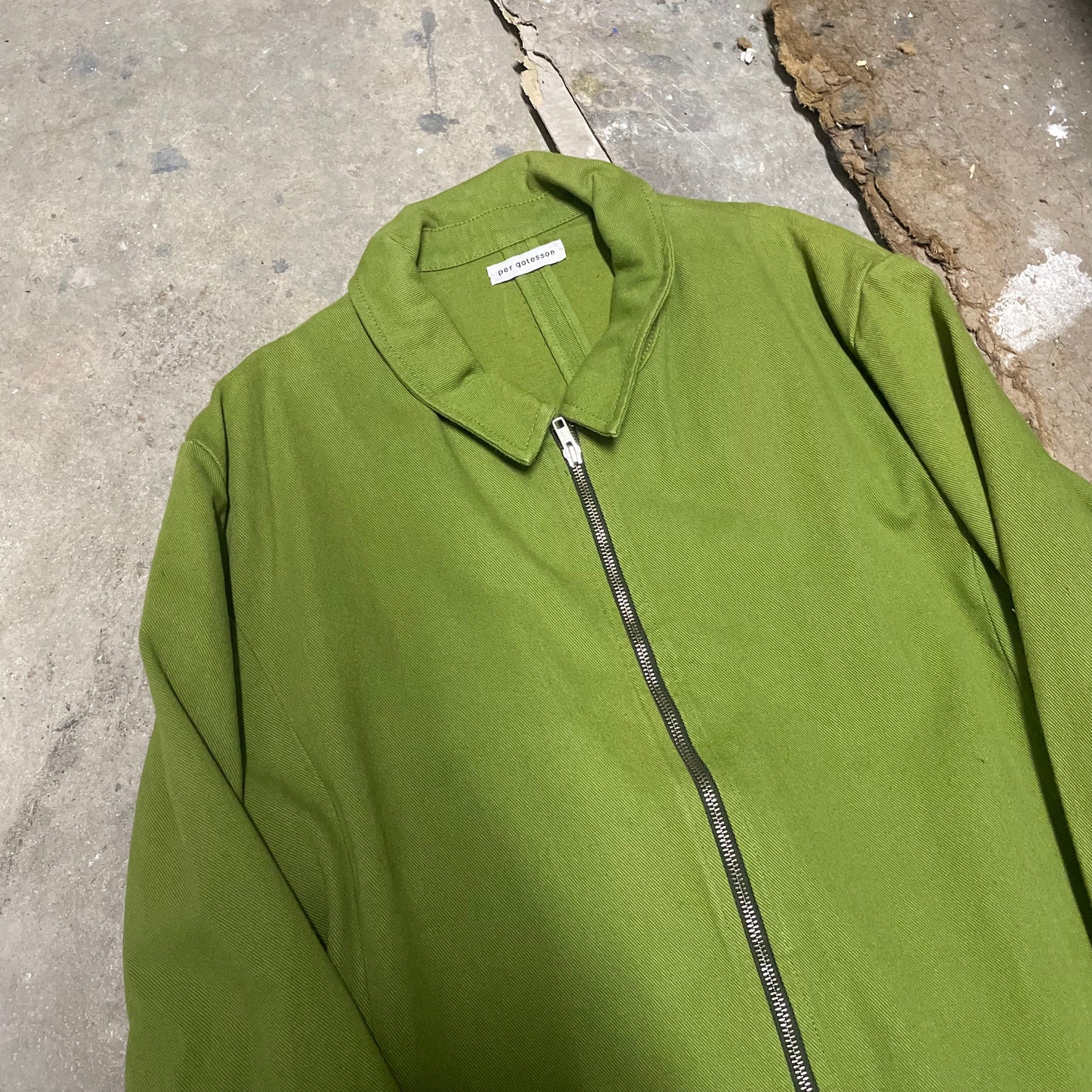 Per Gotesson Green Denim Lab Coat