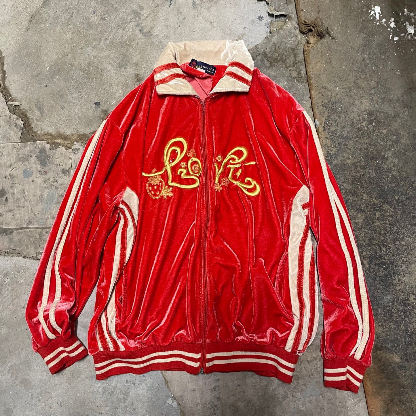 US Vintage Love Velour Track Jacket