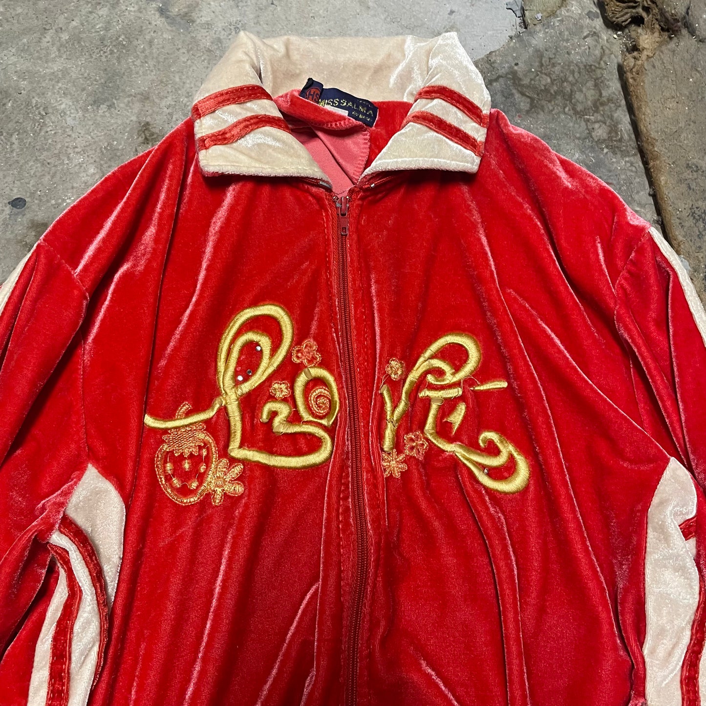 US Vintage Love Velour Track Jacket