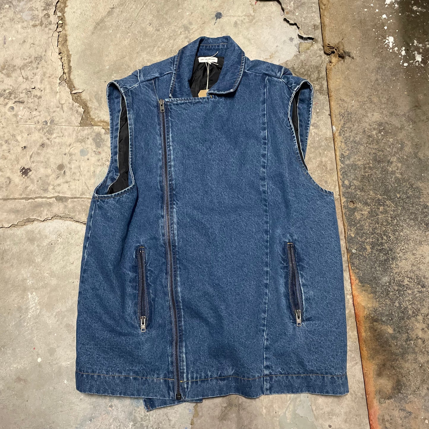 Per Gotesson SS21 Denim Oversized Rider Vest