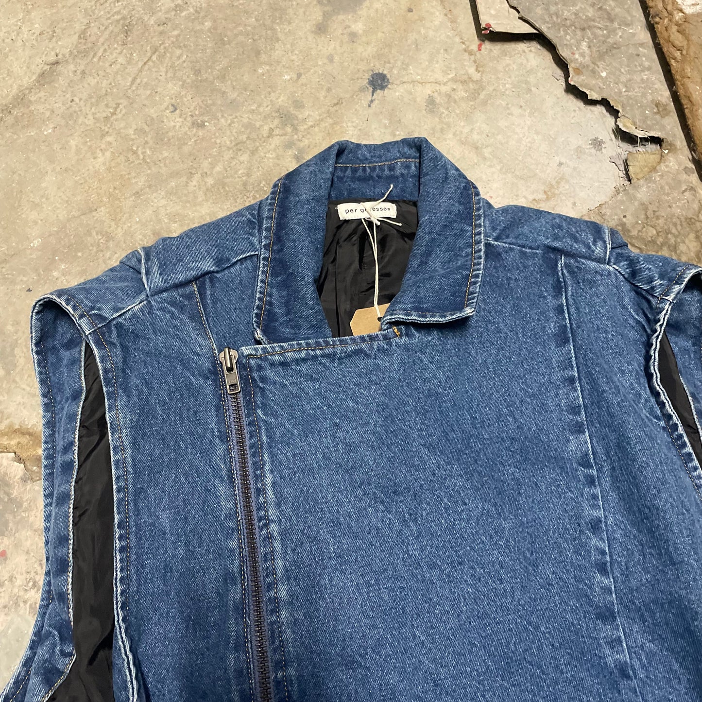 Per Gotesson SS21 Denim Oversized Rider Vest