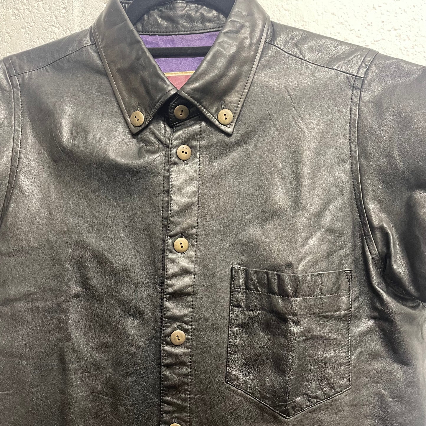 beauty:beast lined leather shirt