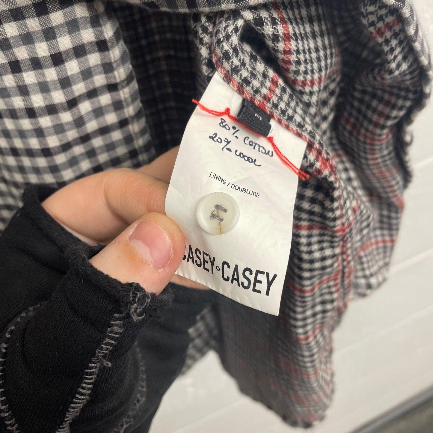 Casey Casey Gingham Double Layer Shirt