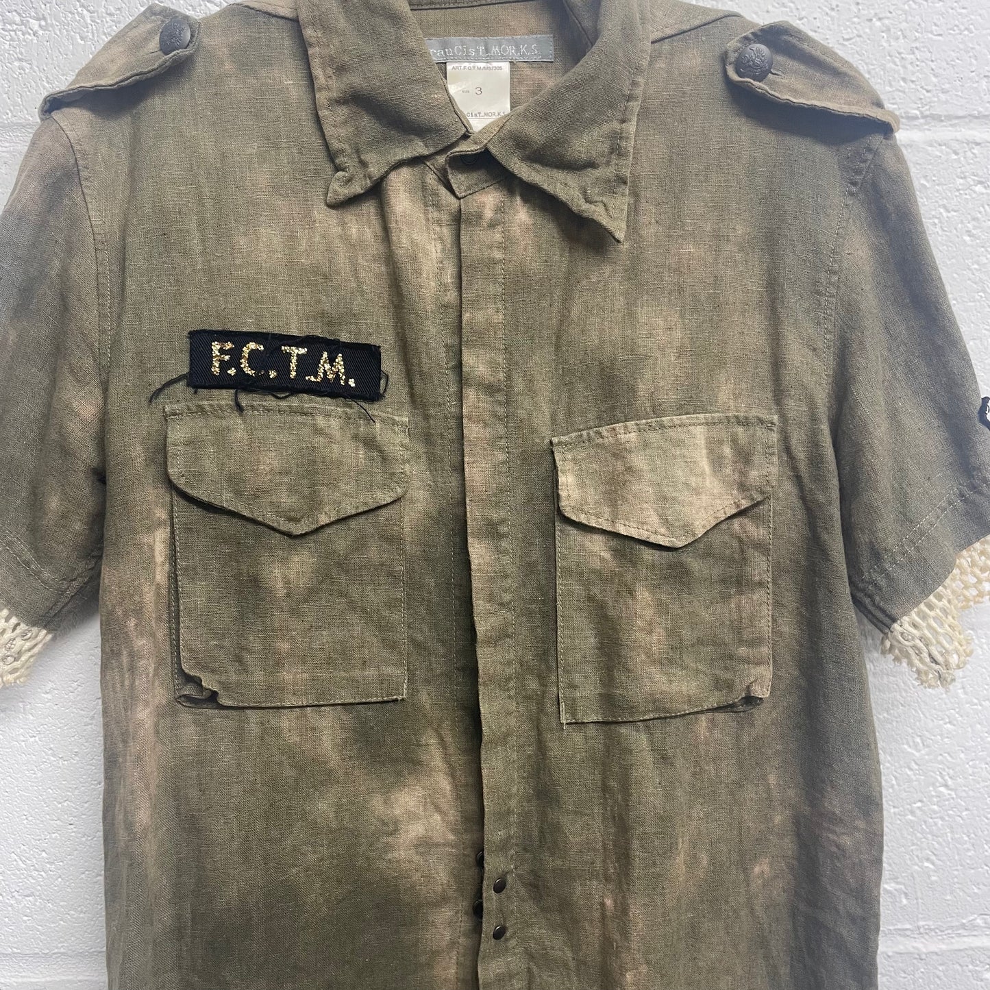 Francis T Morks Distressed Military Shirt