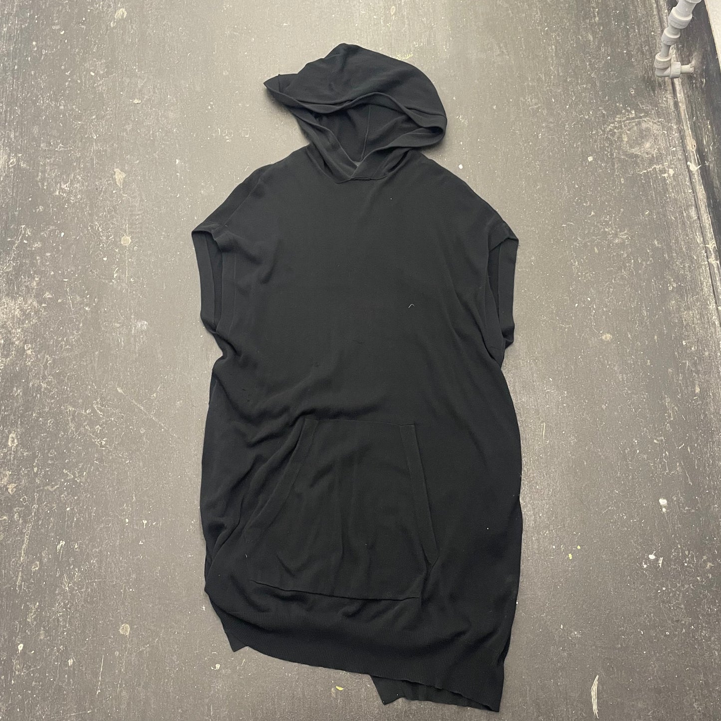 Yohji Yamamoto Y's Long Sleeveless Knit Hoodie