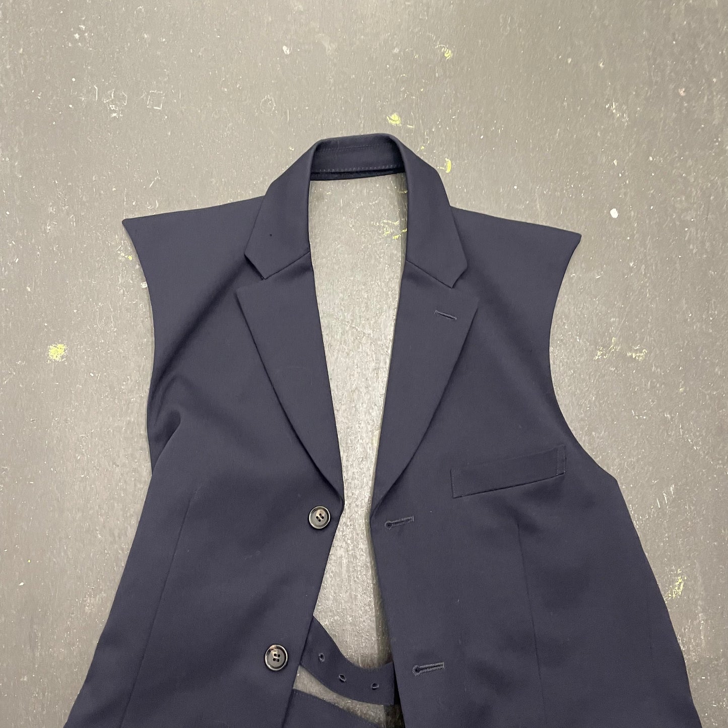 Comme Des Garcons Homme Deux Backless Buckle Waistcoat